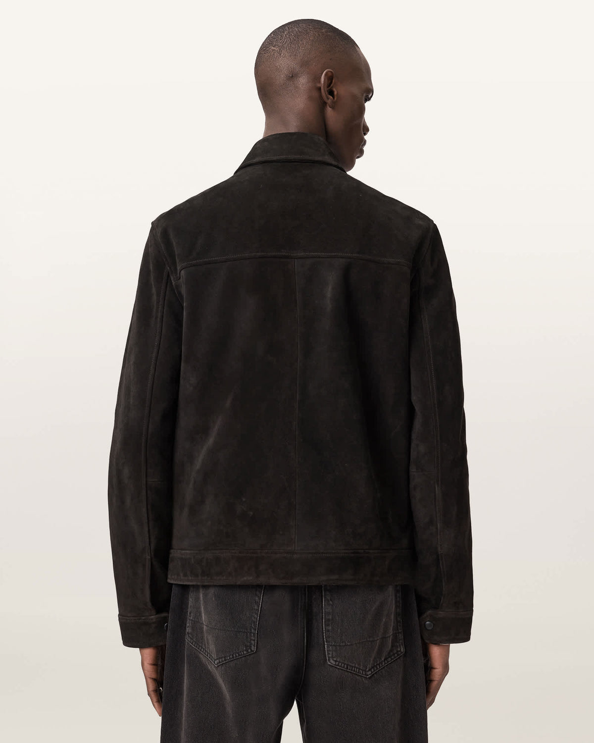 Nates Suede Slim Fit Jacket TANNER BLACK