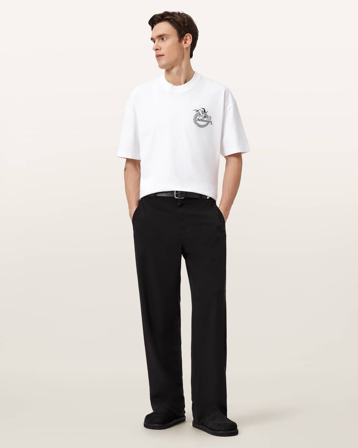 Terra Oversized Graphic T-Shirt Optic White