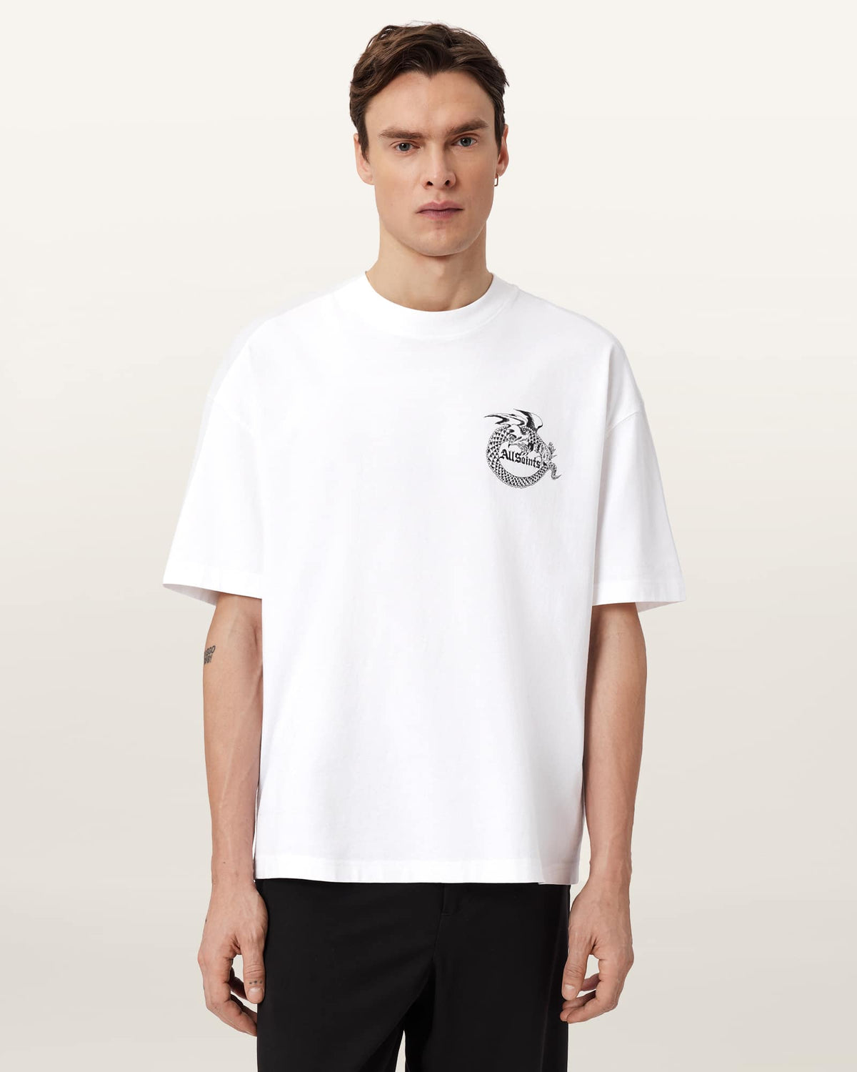 Terra Oversized Graphic T-Shirt Optic White