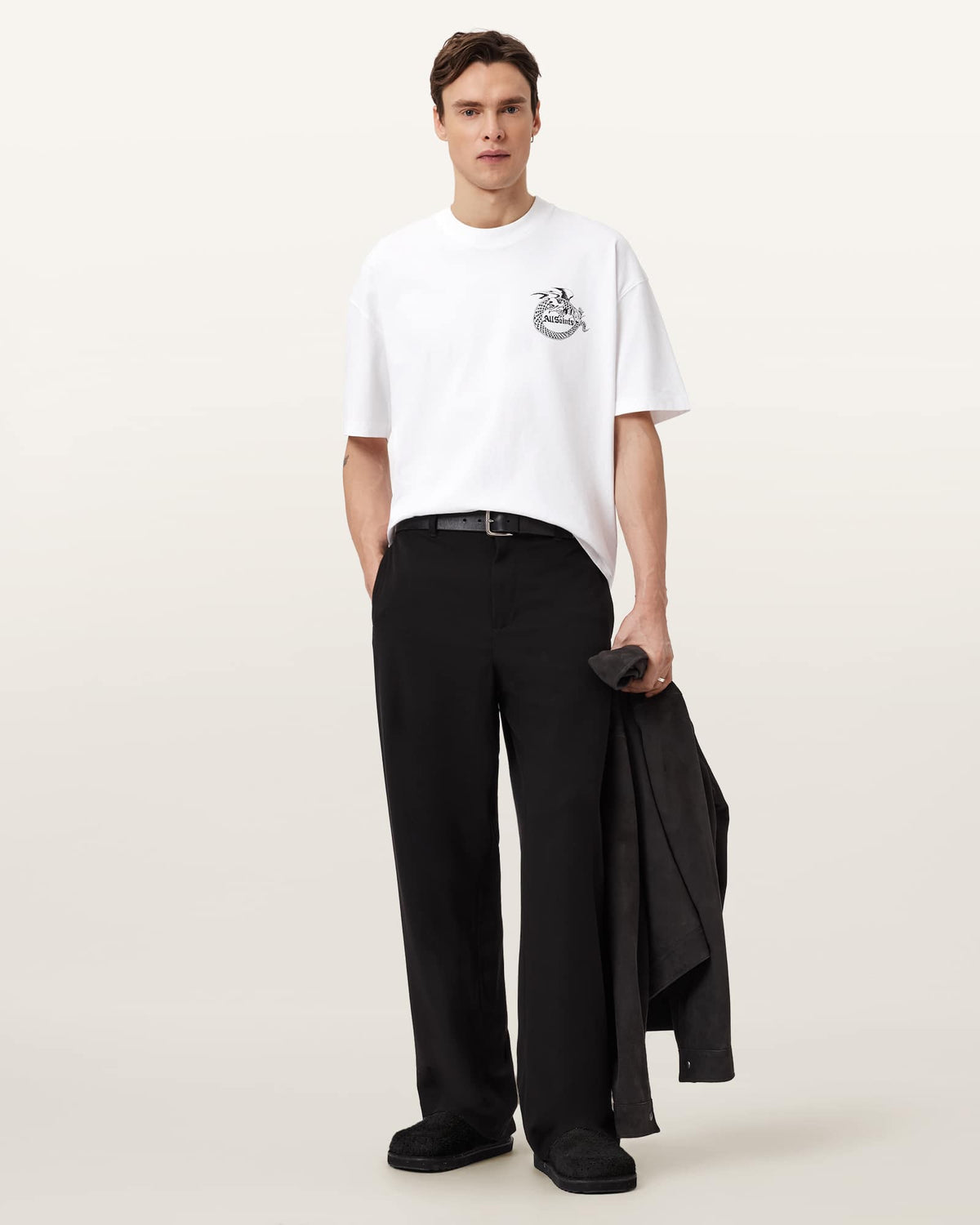 Terra Oversized Graphic T-Shirt Optic White