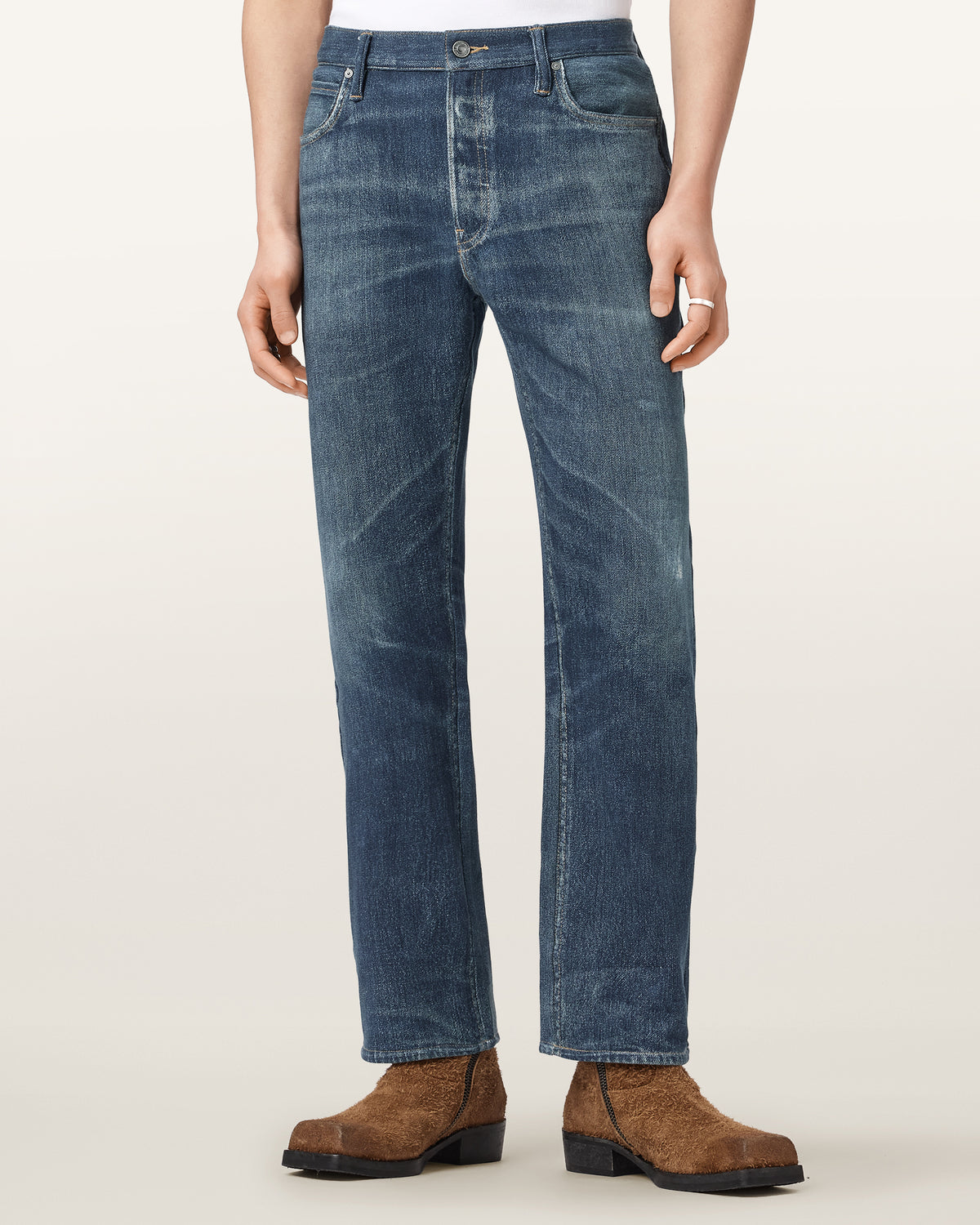 Bead Straight Leg Illusion Trousers