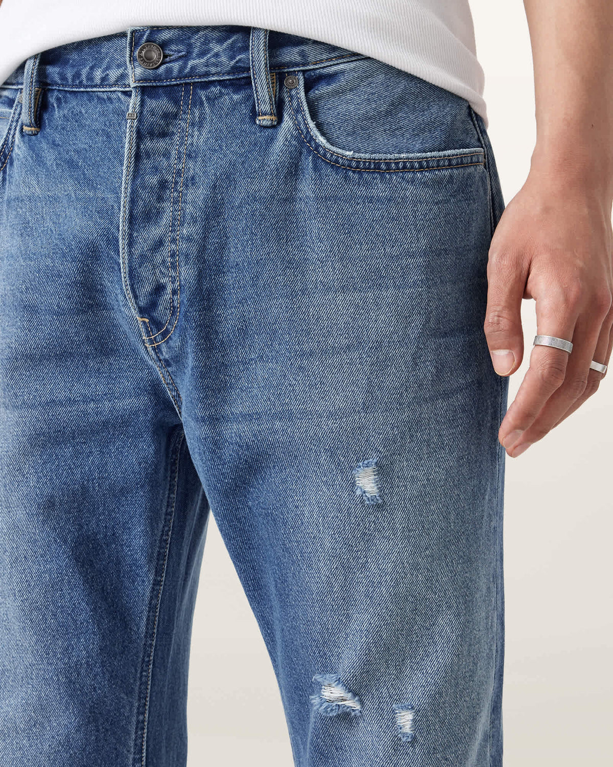 Reid Straight Fit Denim Jeans Washed Indigo