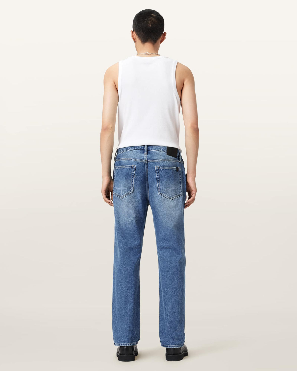 Reid Straight Fit Denim Jeans Washed Indigo