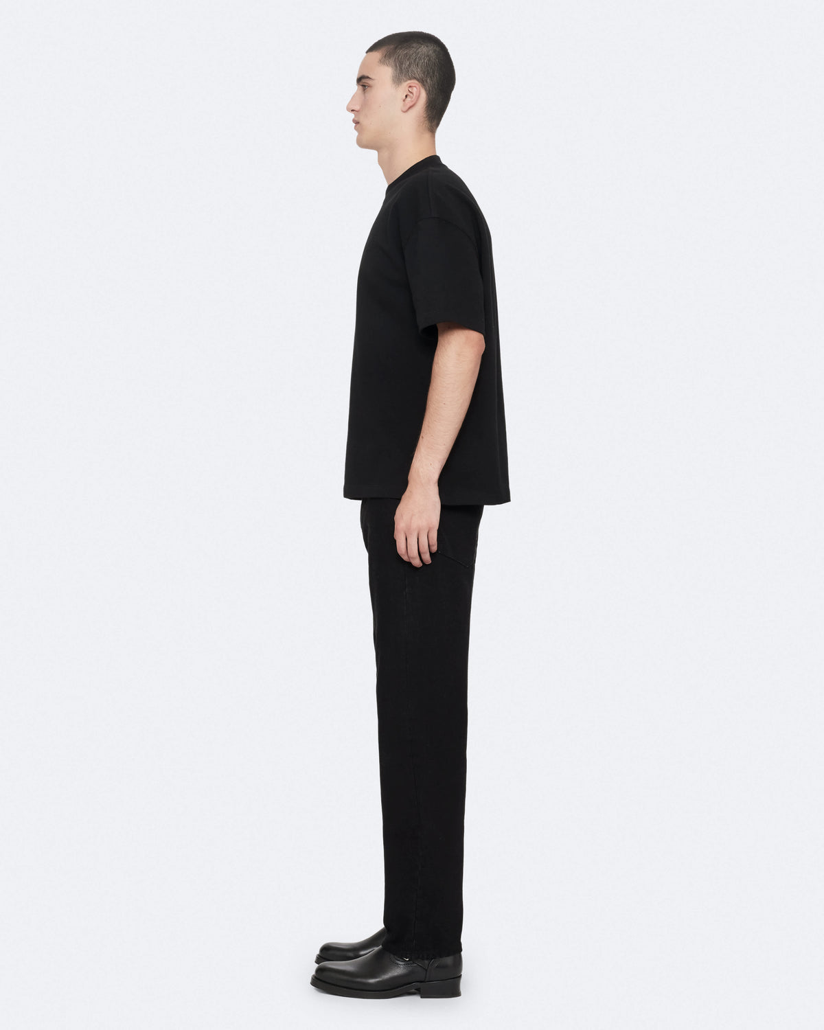 Haven Embroidered Logo Oversized T-Shirt Jet Black