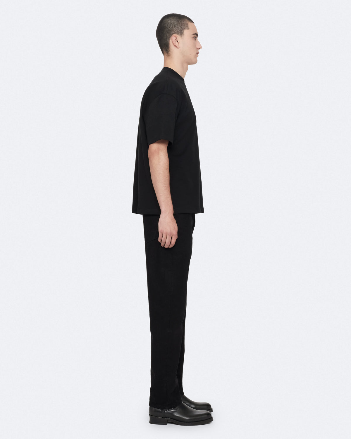 Haven Embroidered Logo Oversized T-Shirt Jet Black