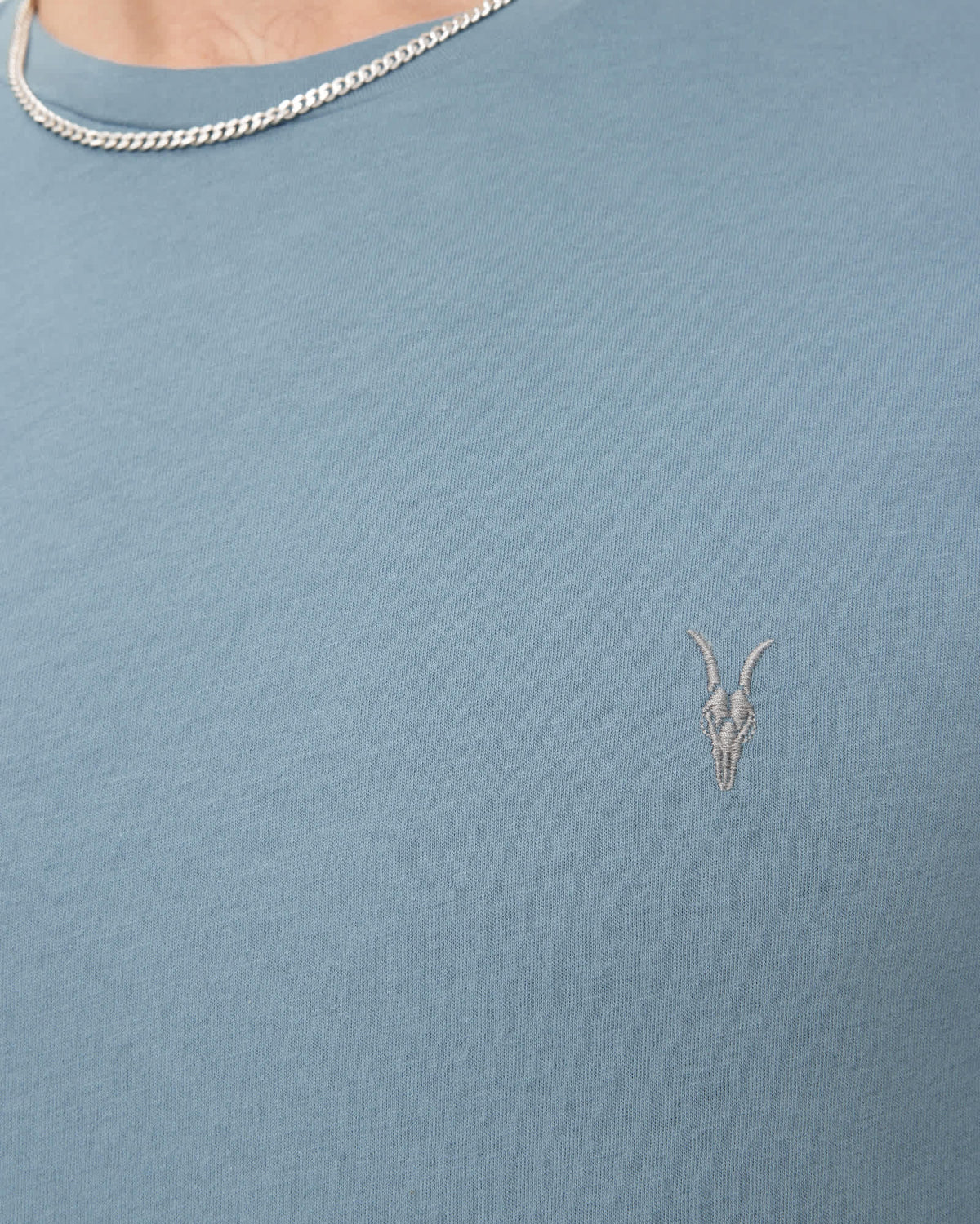 Brace Brushed Cotton Crew Neck T-Shirt COASTLINE BLUE