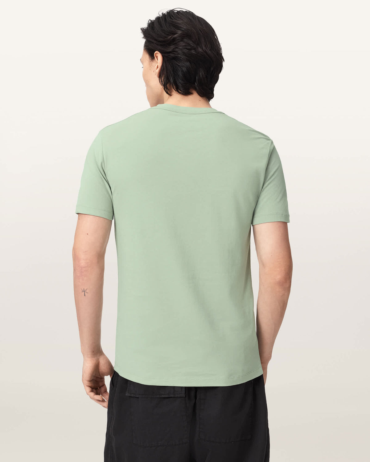 Brace Brushed Cotton Crew Neck T-Shirt CELADON GREEN
