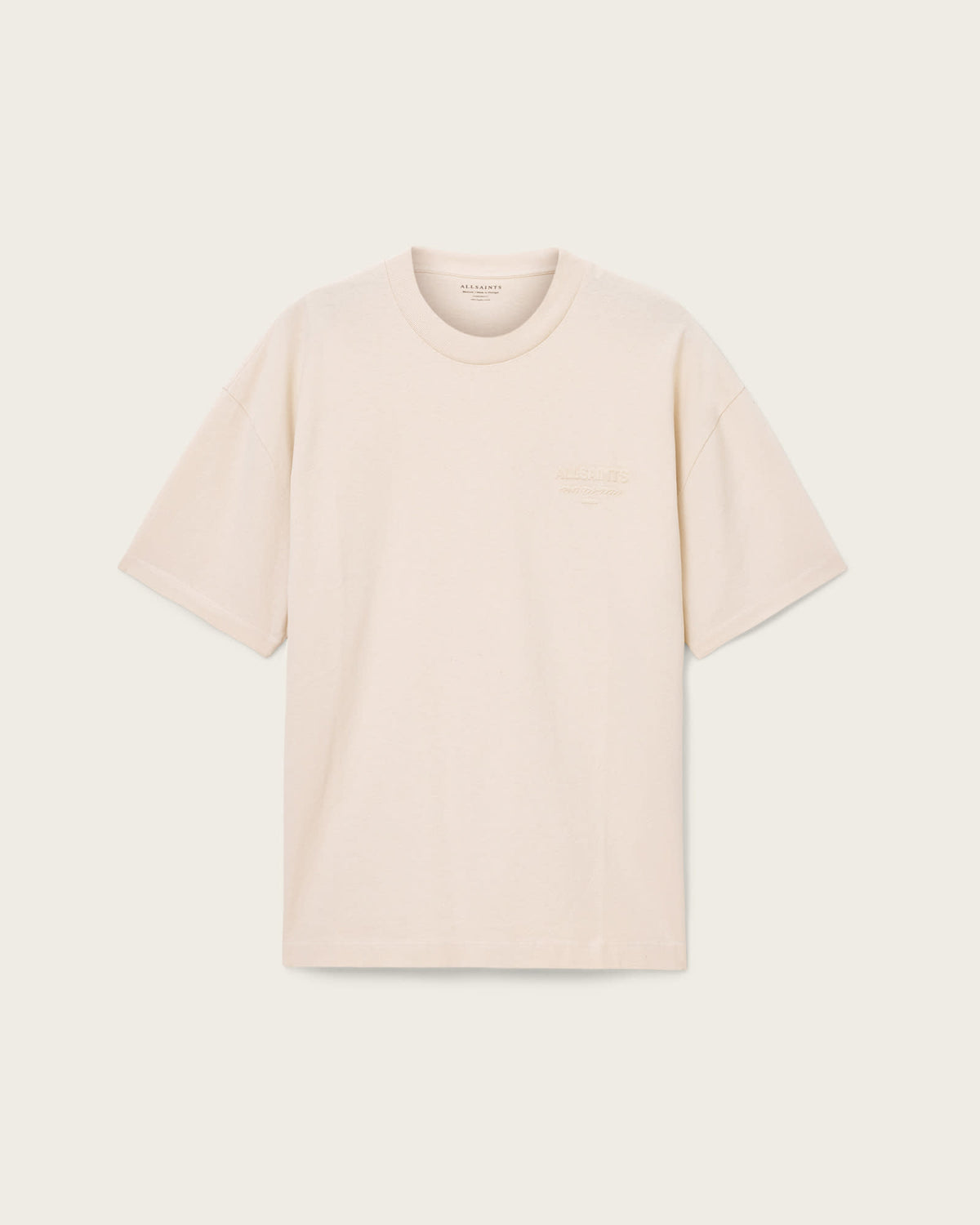 Xander Flocked Logo Oversized T-Shirt MUTED WHITE
