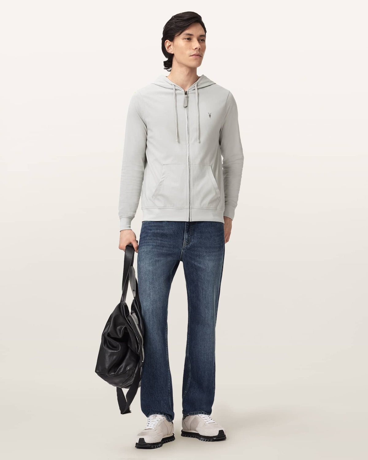 Brace Zip-Up Ramskull Hoodie Pebble Grey