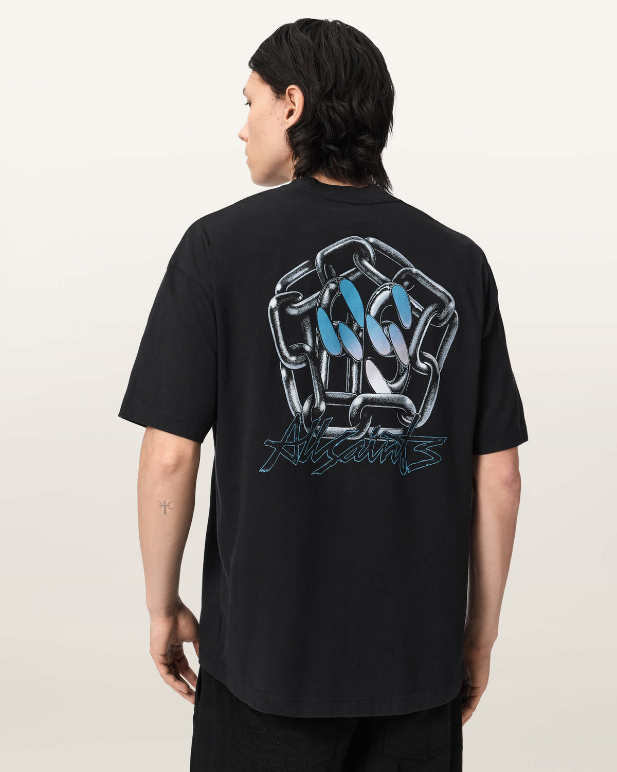Affix Short Sleeve Oversized T-Shirt Washed Black