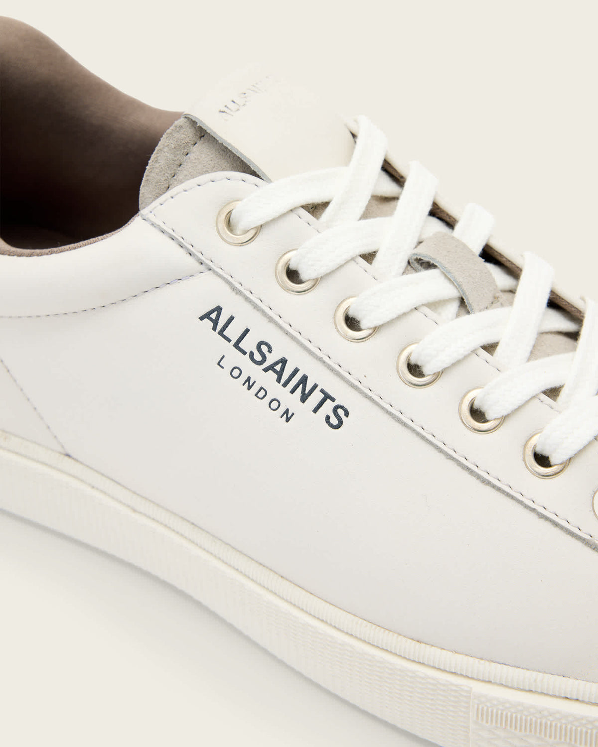 Tucker Low Top Leather Trainers WHITE/CHALK WHITE