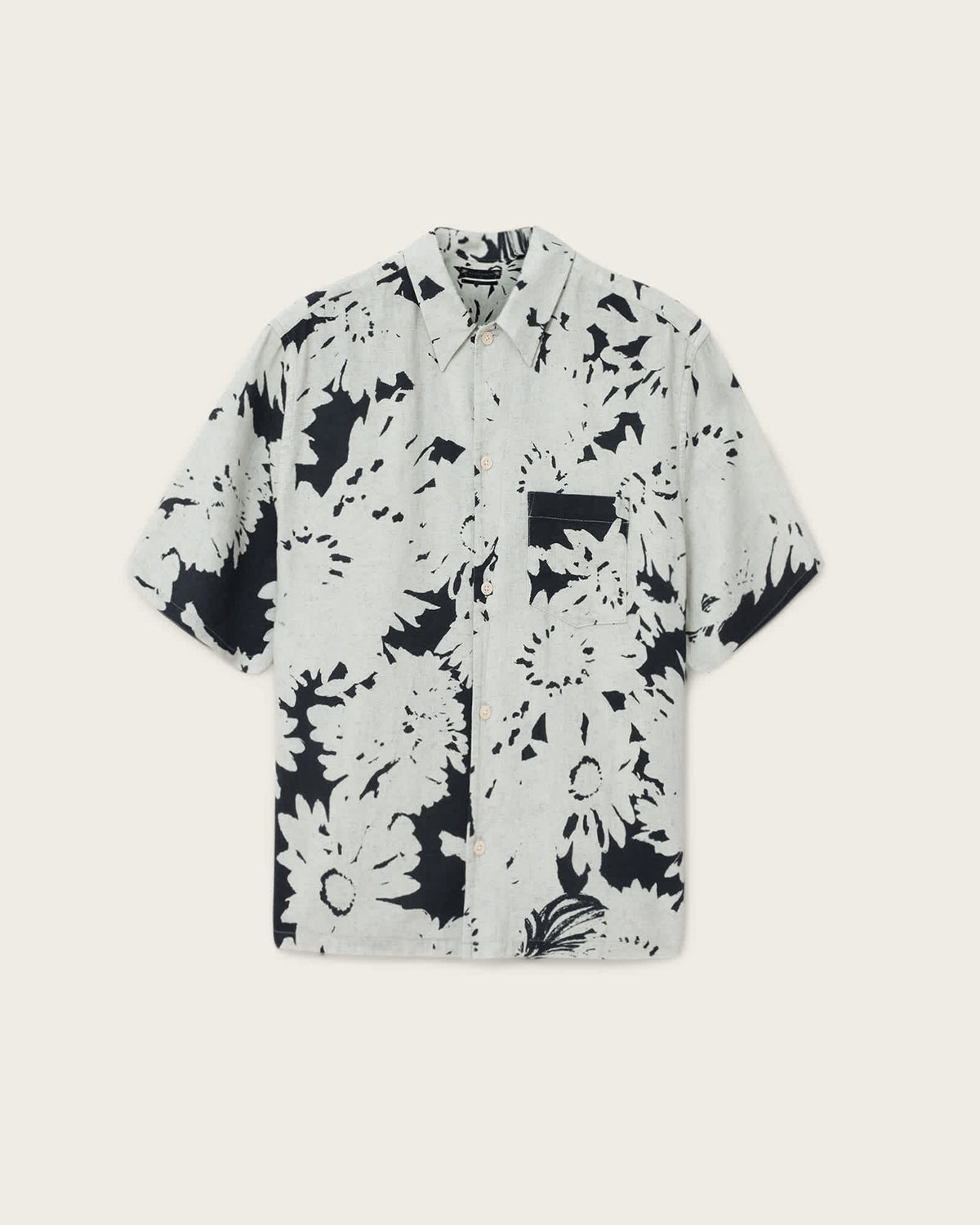 Girona Linen Blend Cropped Shirt SHARP WHITE
