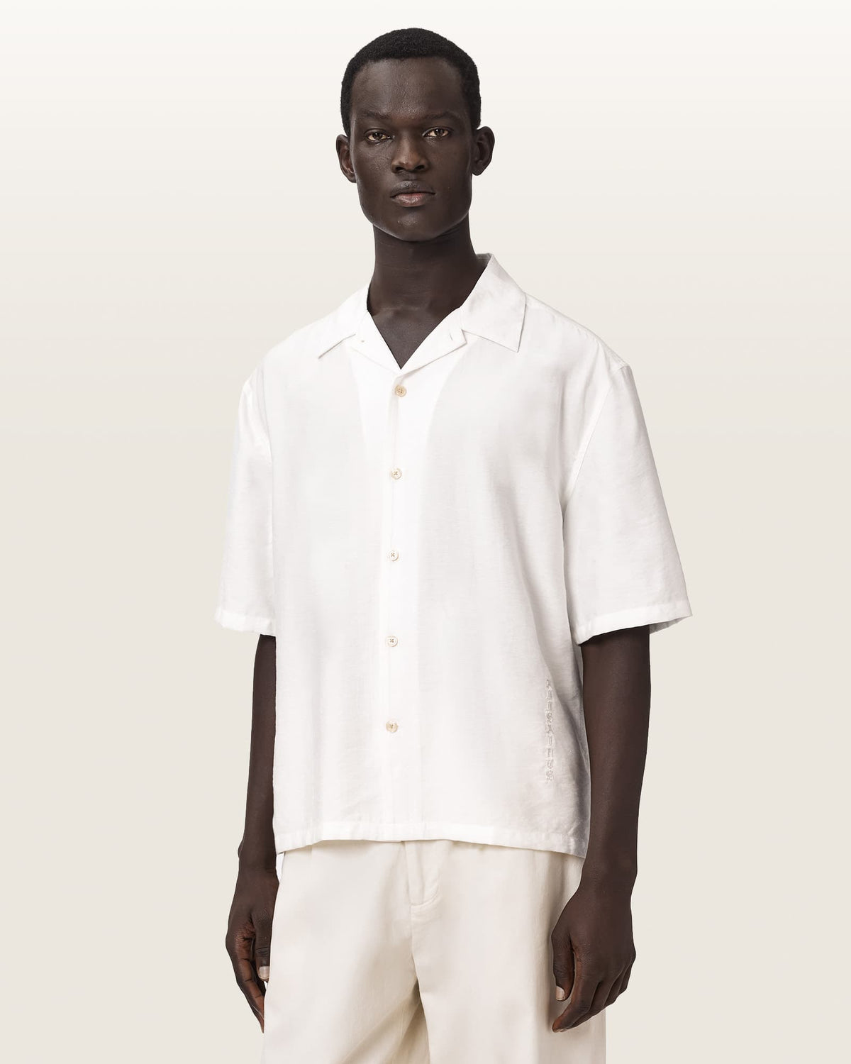Purley Oversized Short Sleeve Shirt TERN WHITE