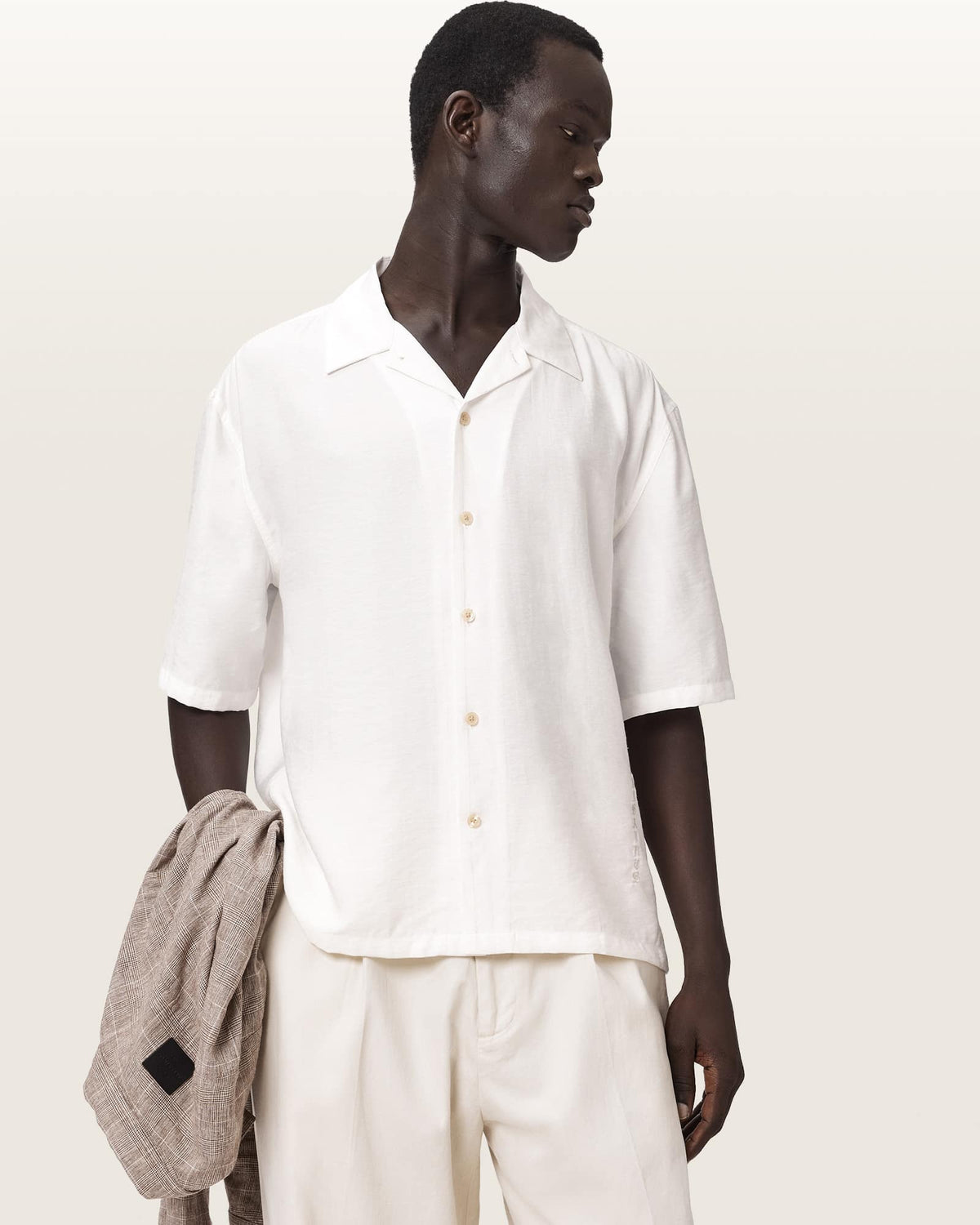 Purley Oversized Short Sleeve Shirt TERN WHITE