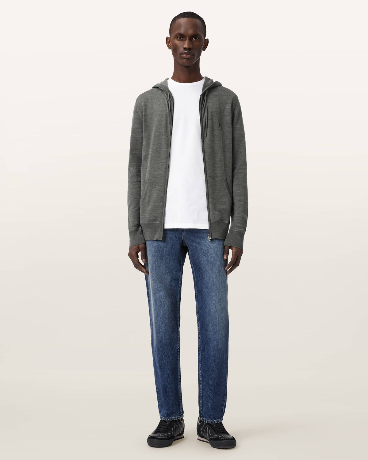 Mode Merino Wool Zip-Up Hoodie MAPLE GREEN