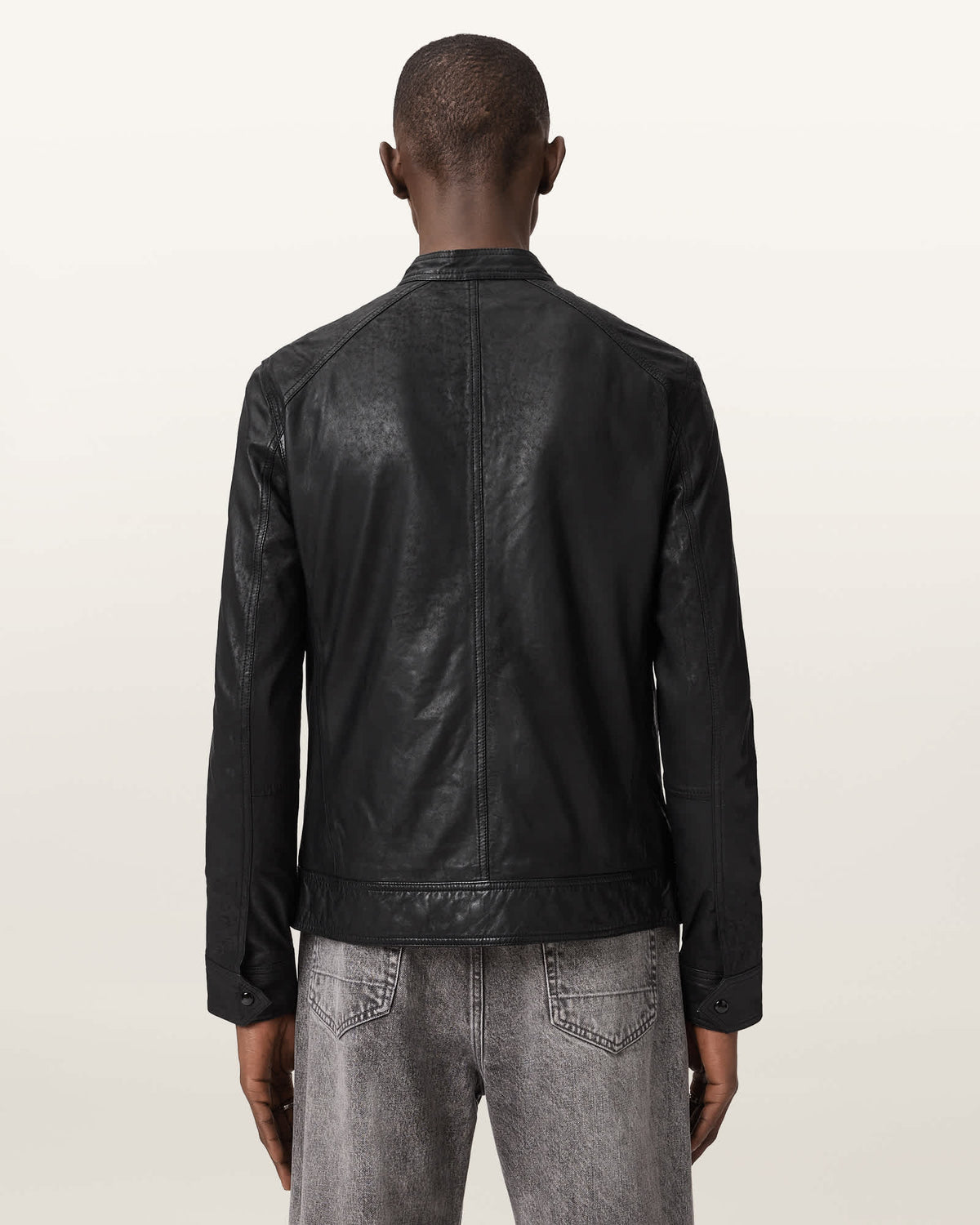 Colt Slim Fit Leather Jacket Black