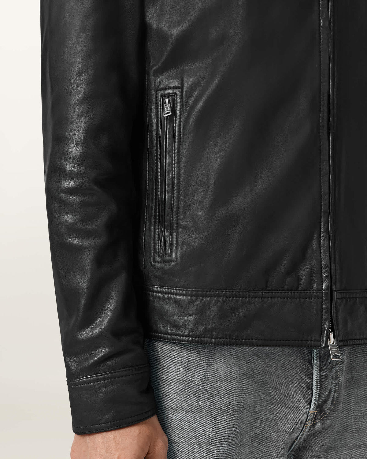 Colt Slim Fit Leather Jacket Black