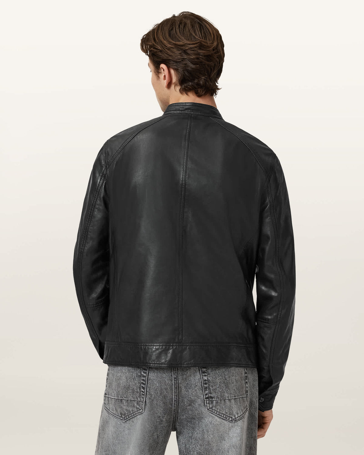 Colt Slim Fit Leather Jacket Black