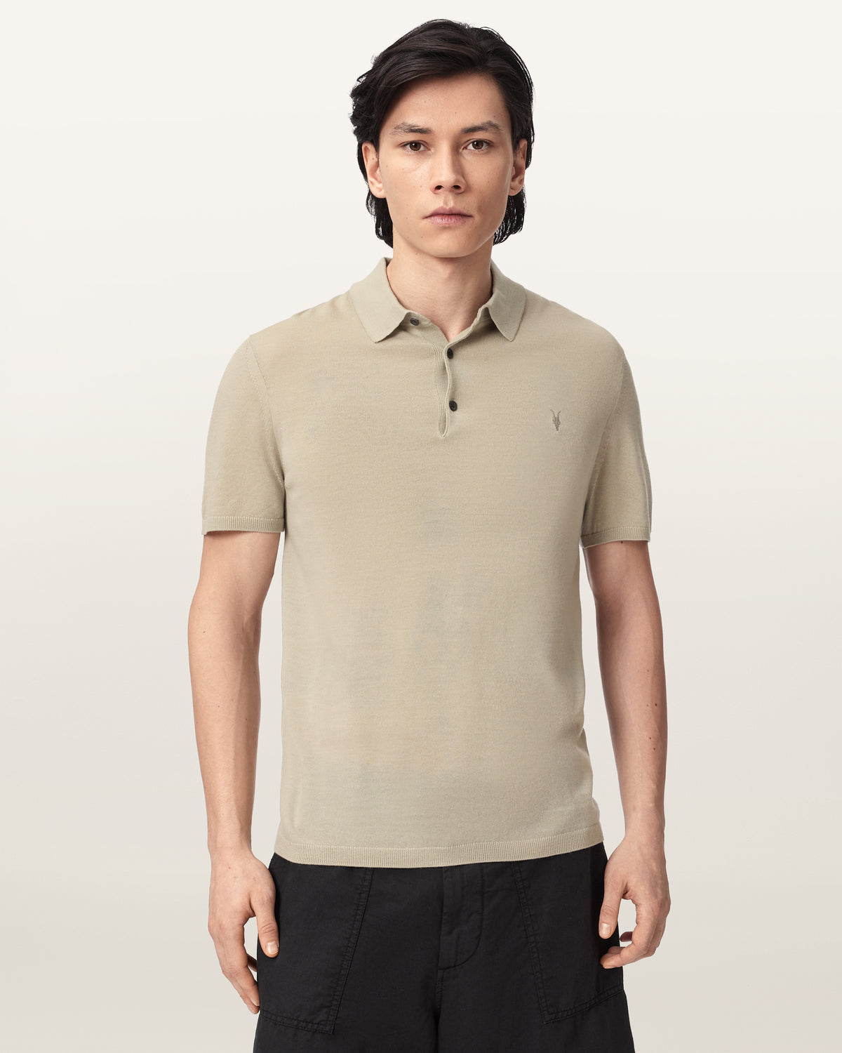 Mode Merino Wool Short-Sleeve Polo Shirt