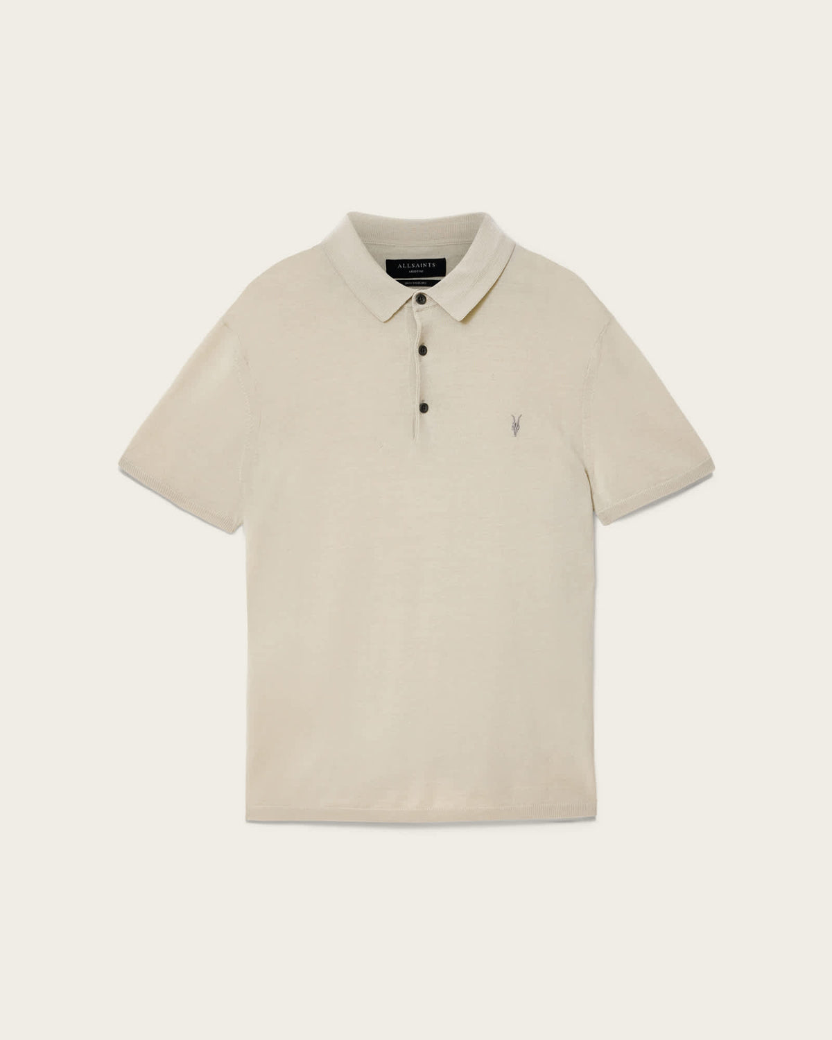 Mode Merino Wool Short-Sleeve Polo Shirt POWDERED GREEN