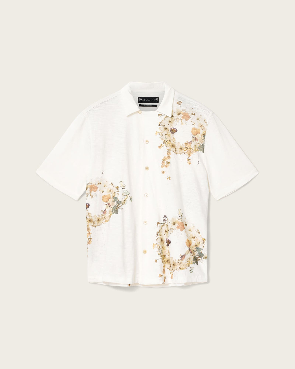 Fleur Oversized Short Sleeve Shirt Ecru