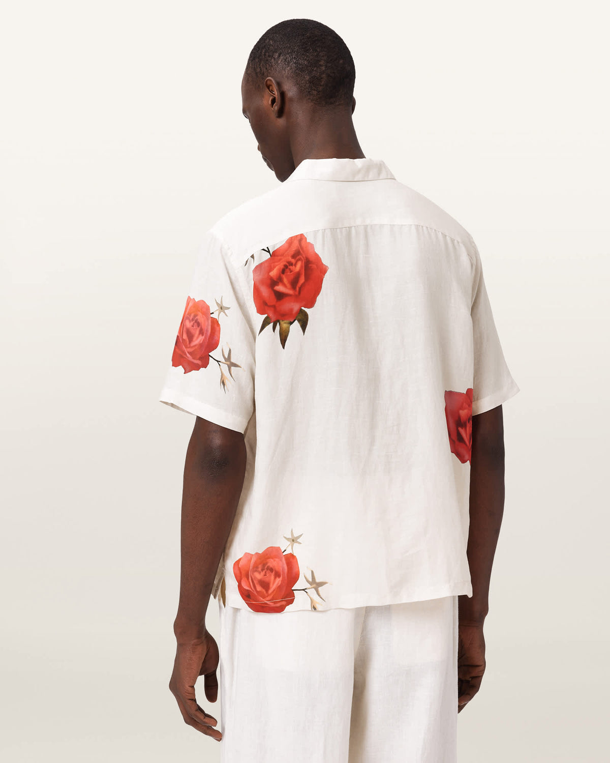 Fleur Fazed Boxy Short Sleeve Shirt Ecru