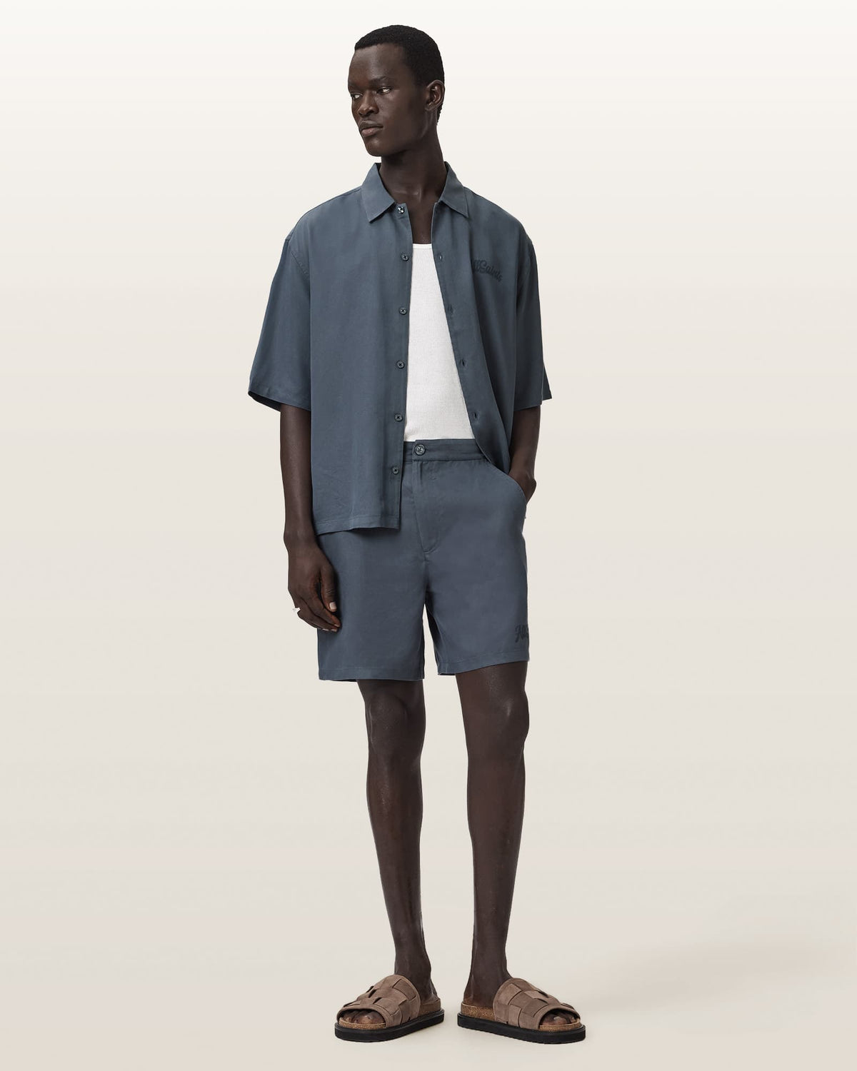 Circe Oversized Short Sleeve Shirt MOONSTONE BLUE
