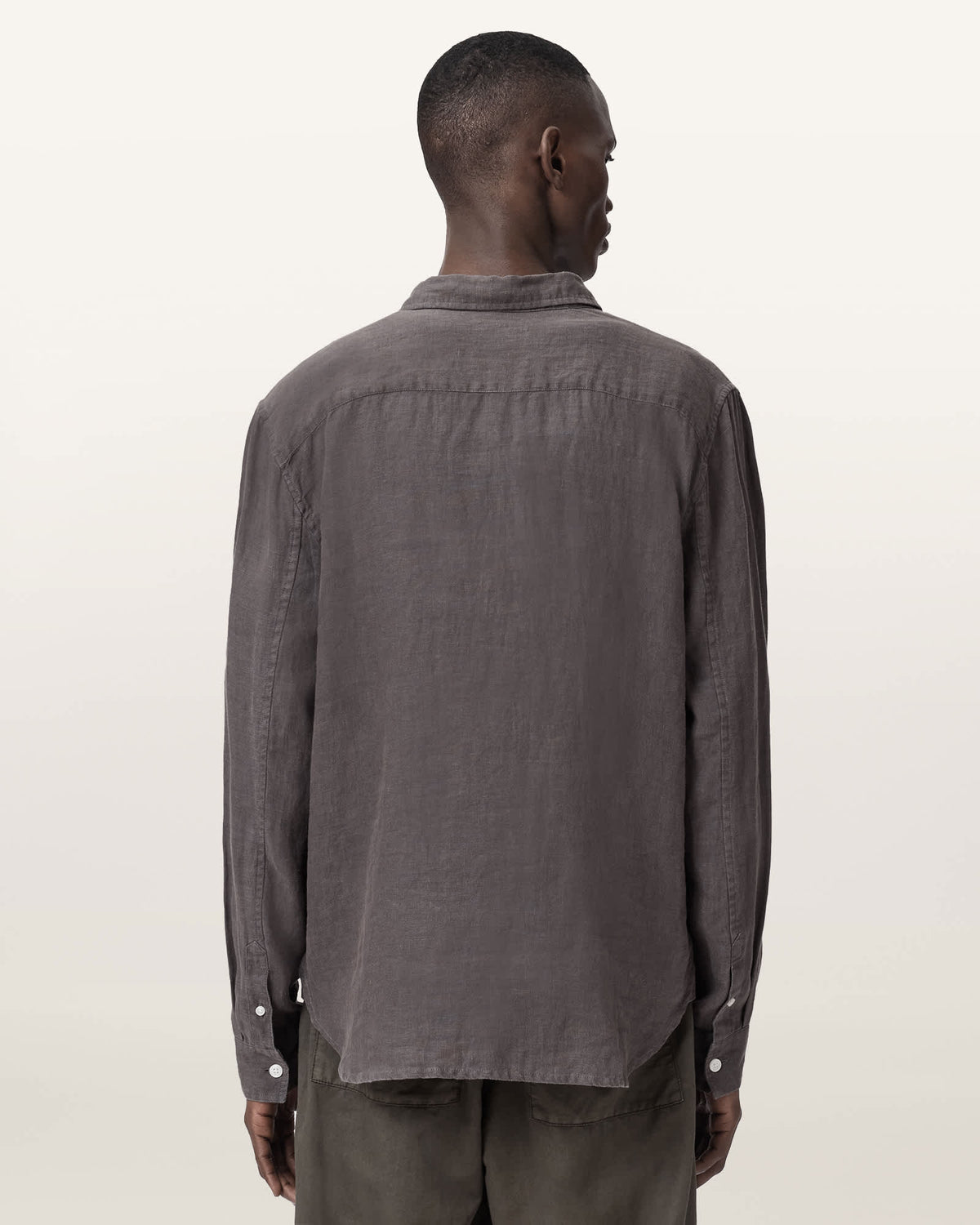 Loom Long Sleeve Linen Shirt HERON GREY