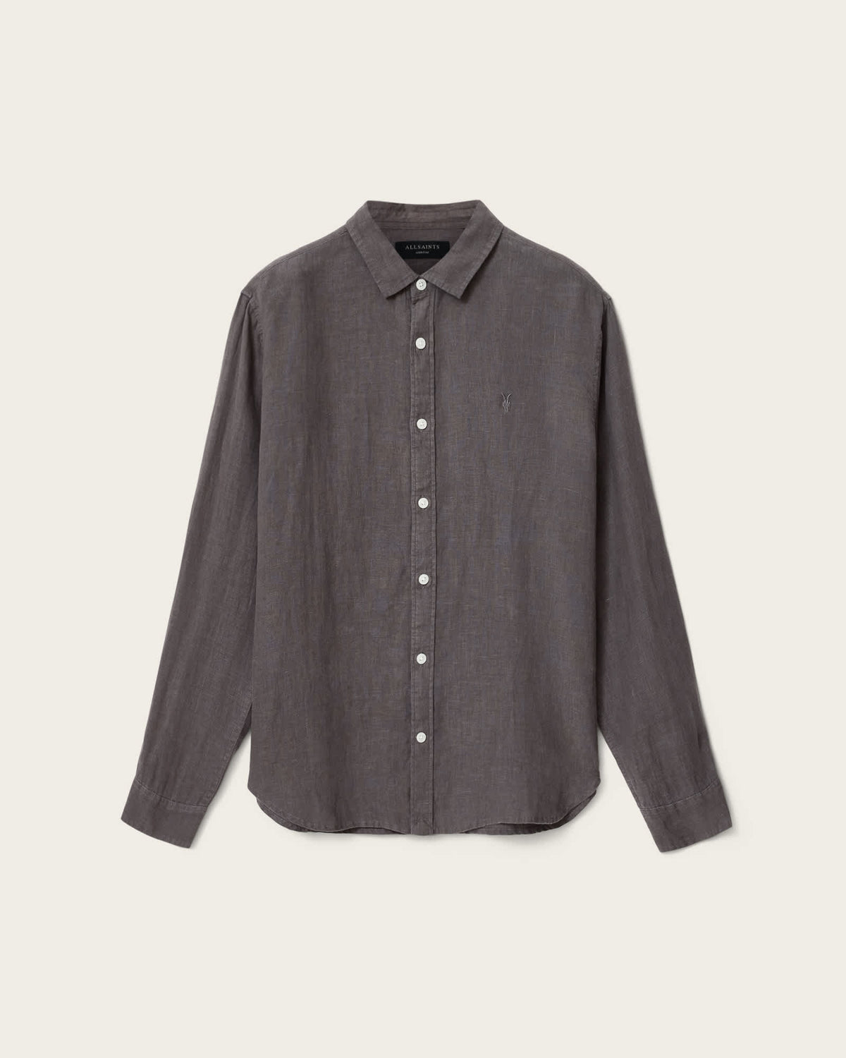 Loom Long Sleeve Linen Shirt HERON GREY