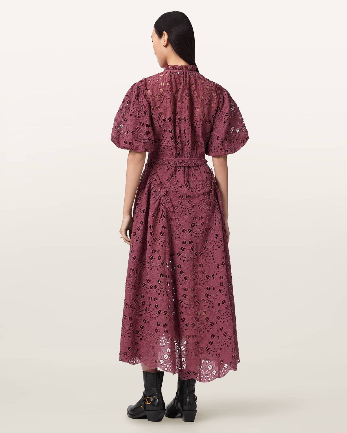 Odette Broiderie Anglais Maxi Dress RASPBERRY PINK