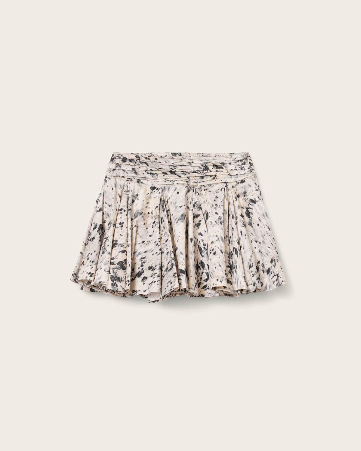 Tulip Printed Cotton Mini Skirt CANTER ECRU WHITE