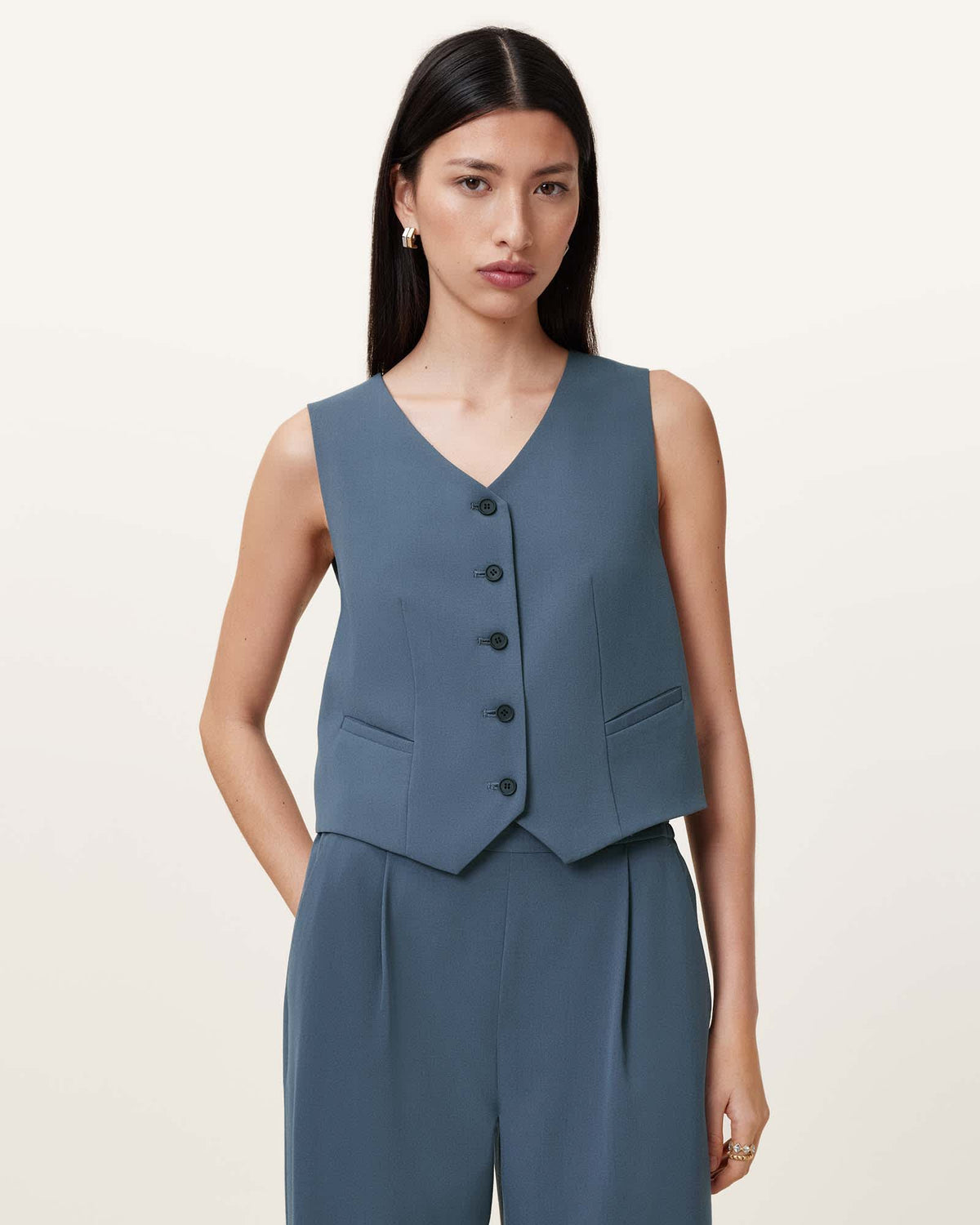 Aleida Lightweight Tri Waistcoat TURBULENCE GREY