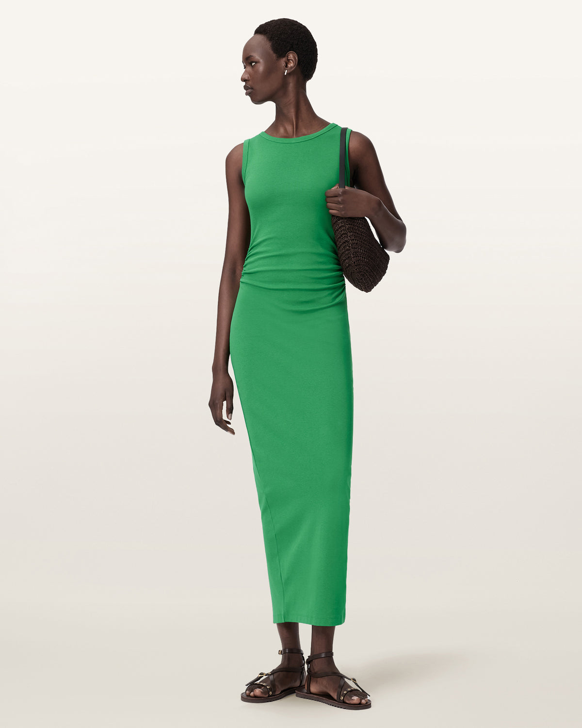 Katarina Boat-Neck Slim-Fit Maxi Dress