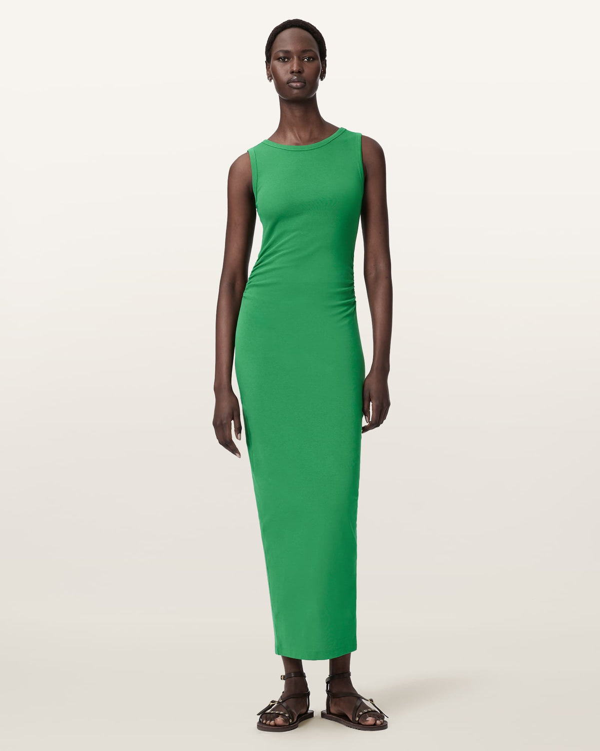 Katarina Boat-Neck Slim-Fit Maxi Dress APPLE GREEN
