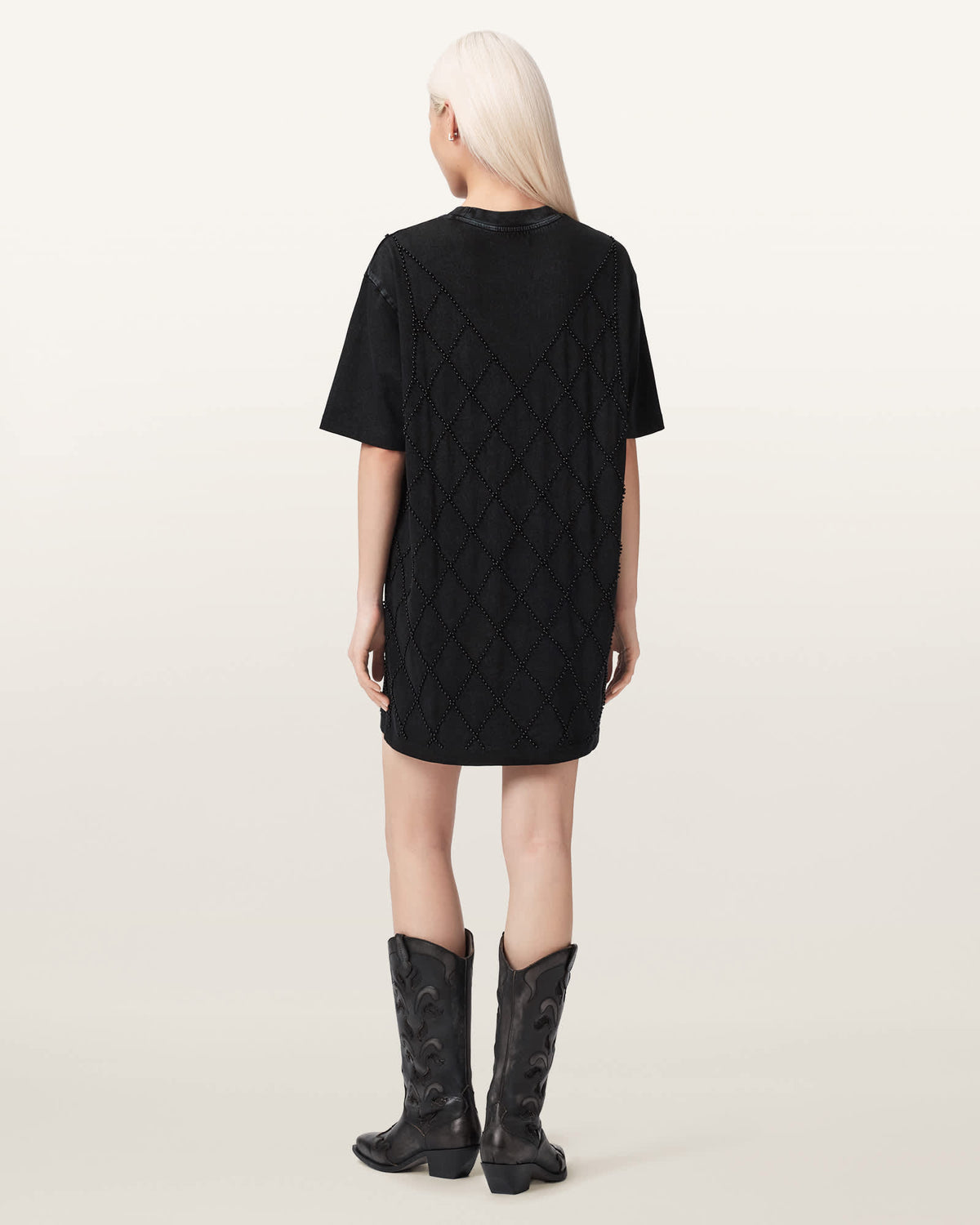 Darcey Relaxed Fit Mini T-Shirt Dress Washed Black