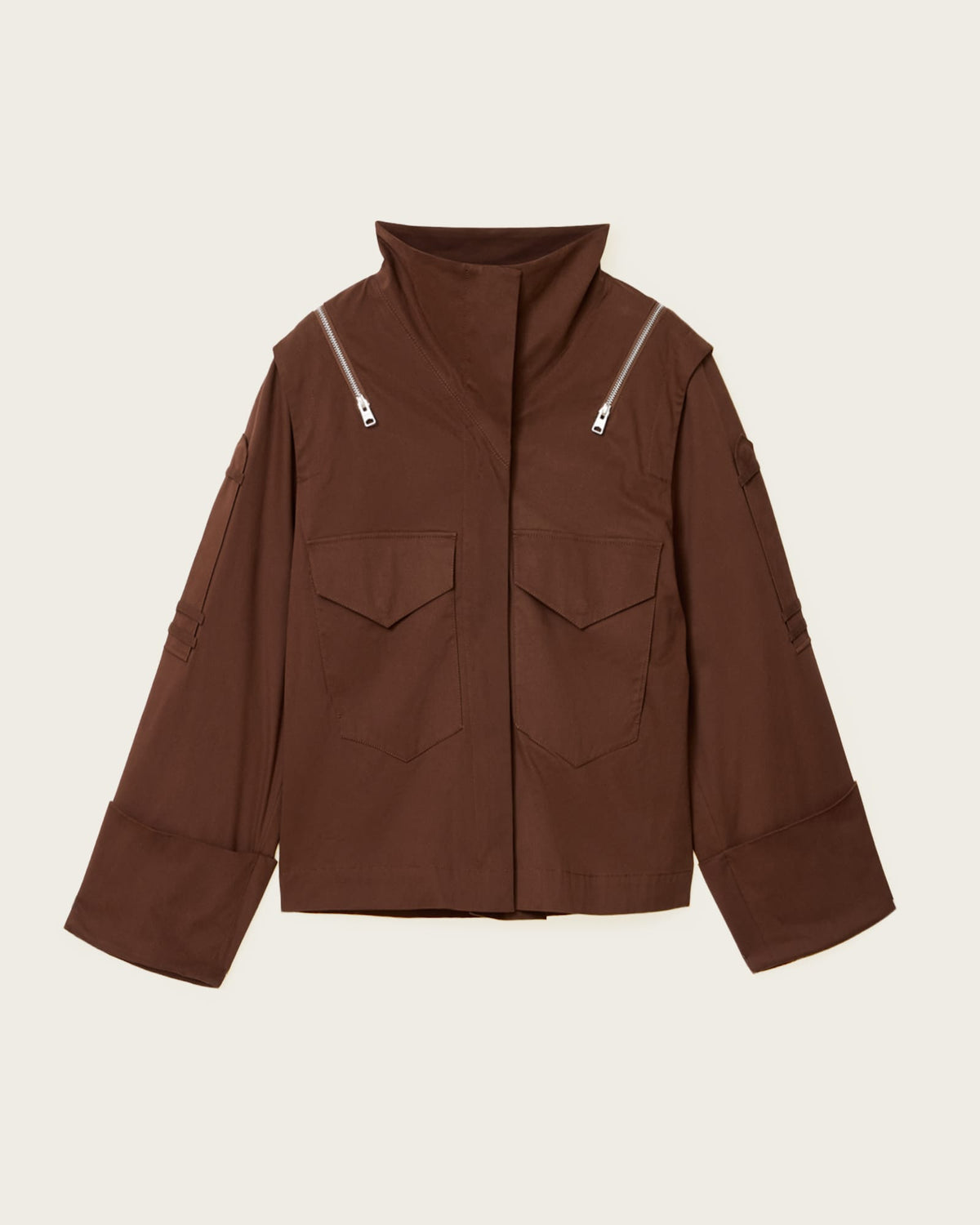 Leighton Cotton Utility Jacket PENNY BROWN