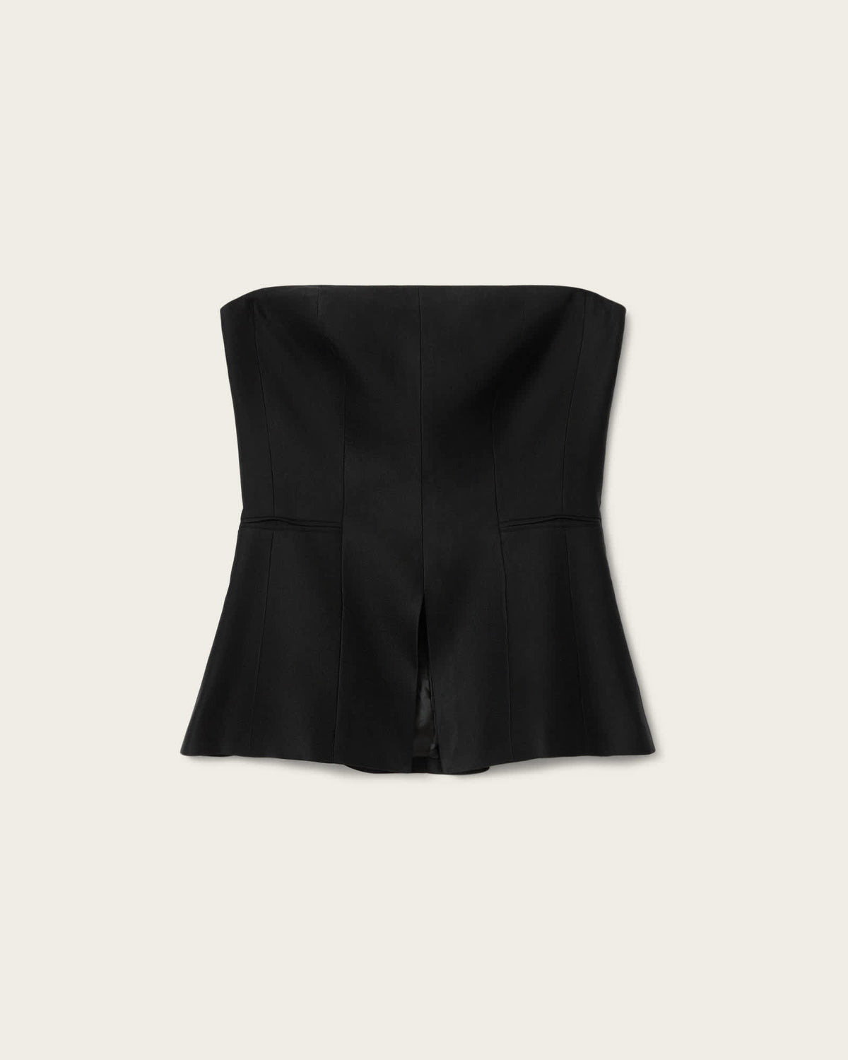 Charley Bodycon Fit Linen Blend Bodice Black