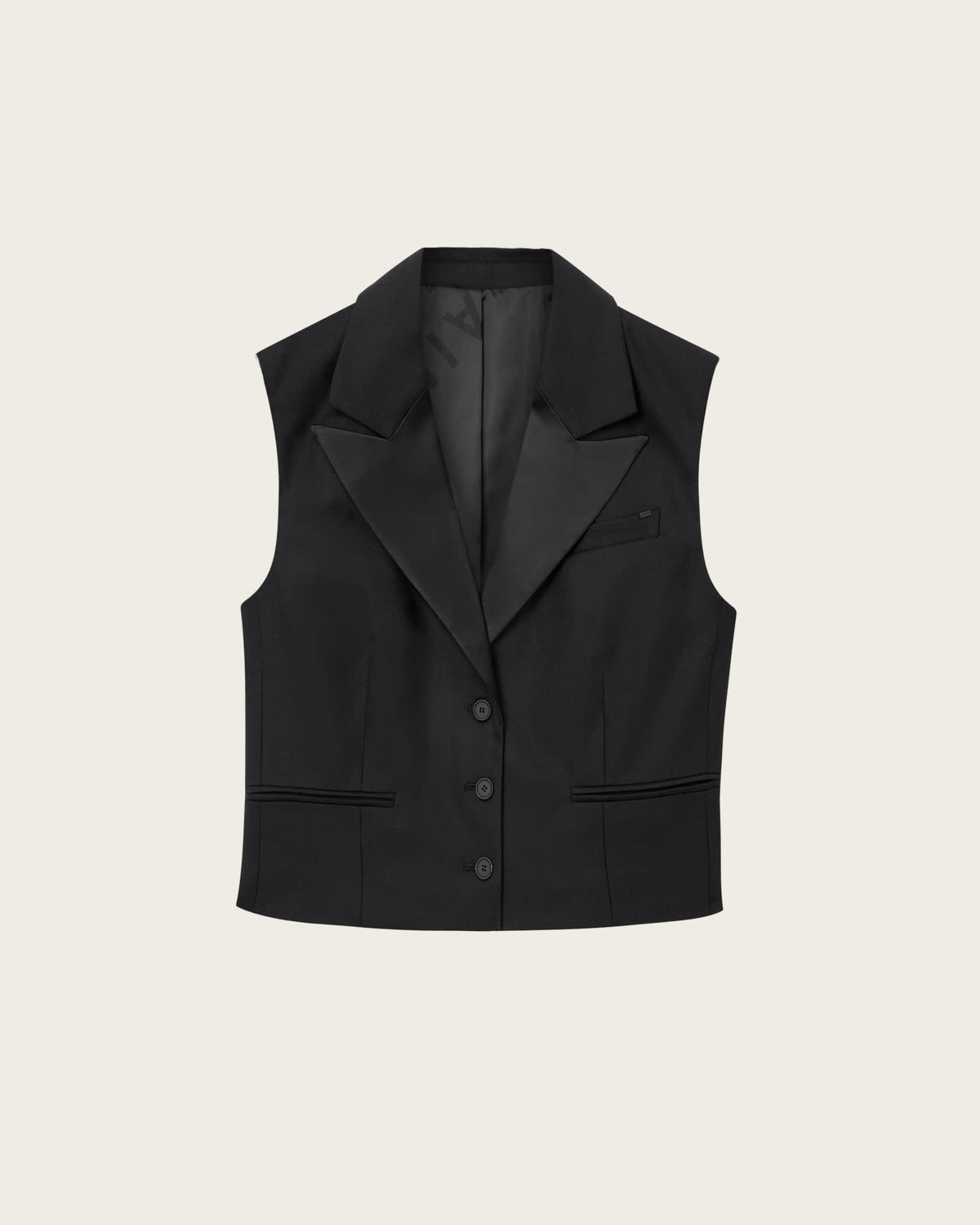Noa Single Breasted Waistcoat Black