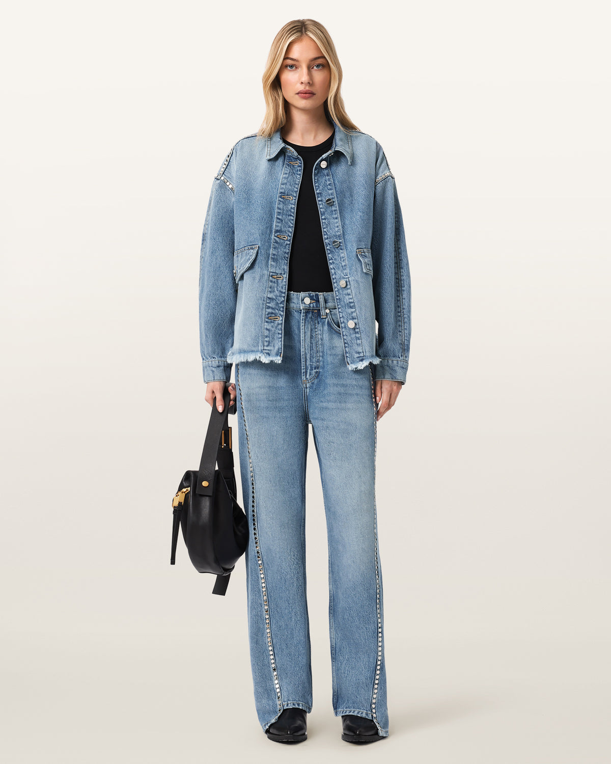 Frankie Loose Fit Stud Denim Jeans