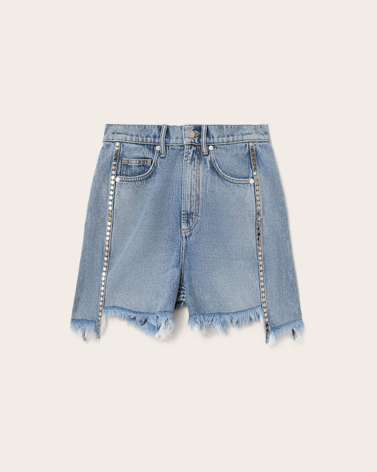 Frankie Studded Denim Shorts Vintage Indigo