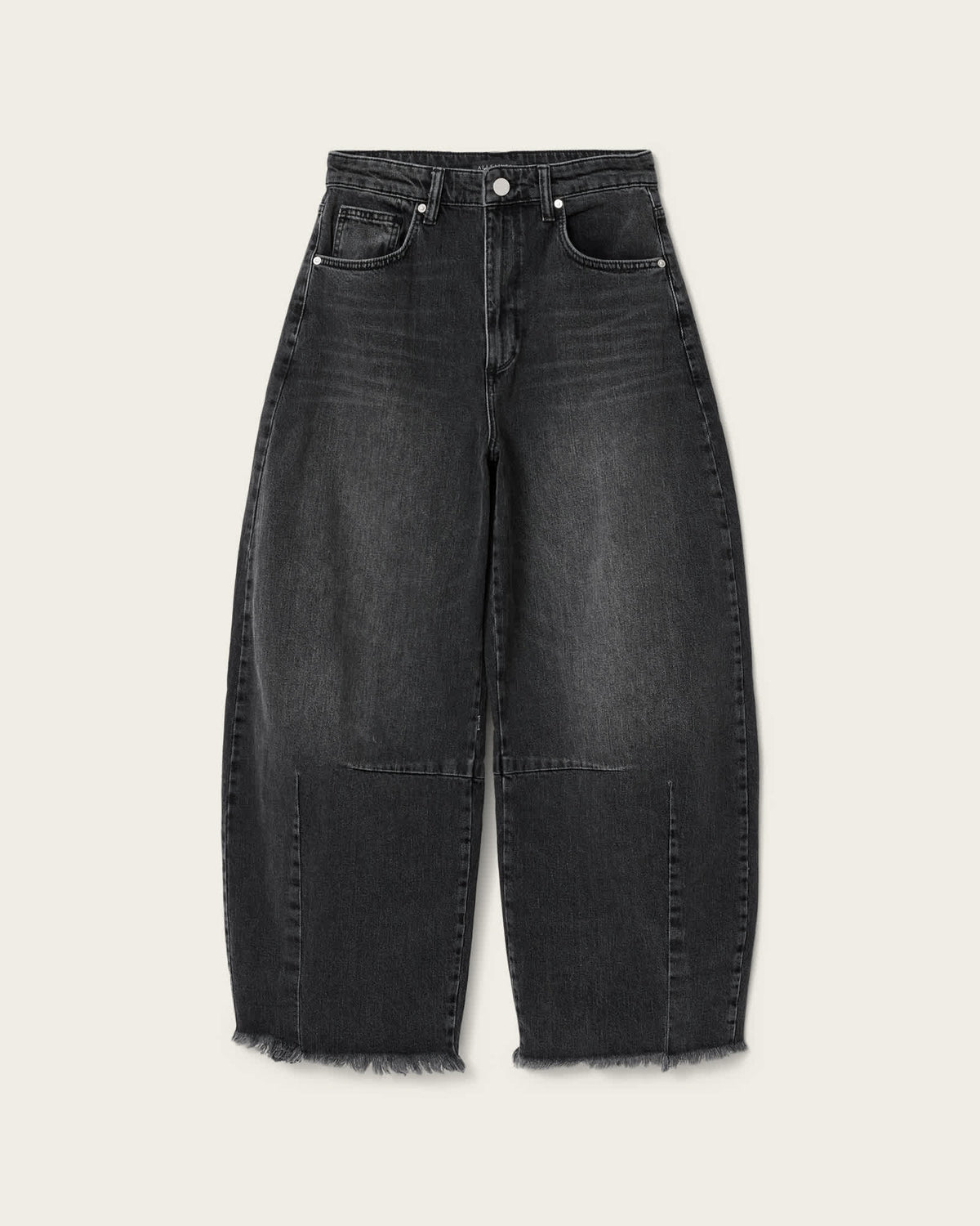 Payton Barrel Leg Denim Jeans Washed Black
