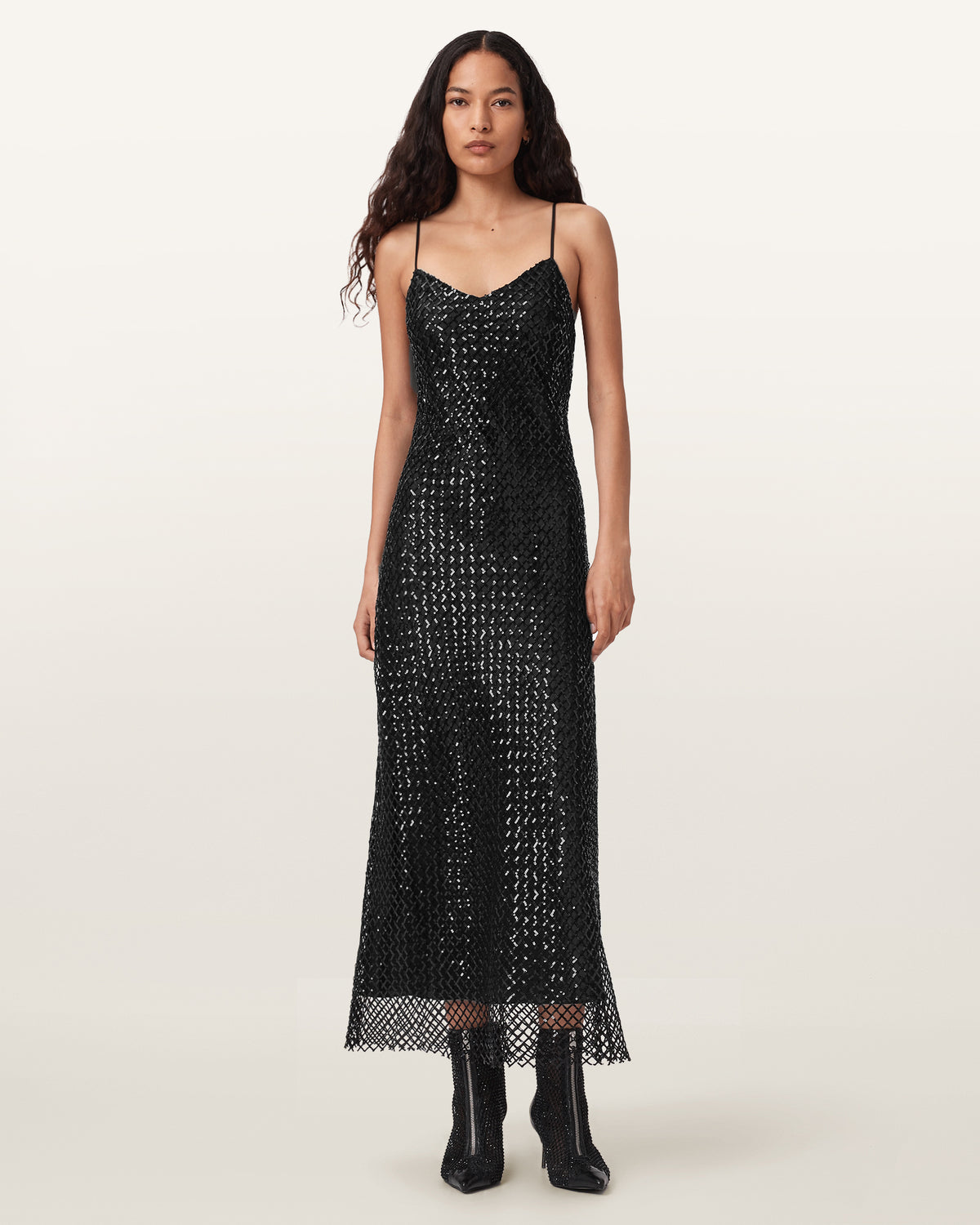 Chantelle Sequin Midi Slip Dress