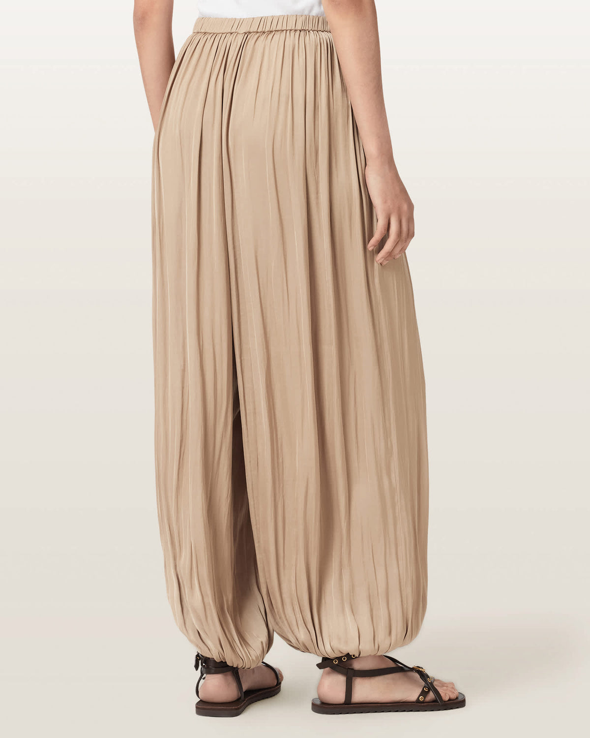 Eshe Loose Fit Satin Trousers PINTO BROWN
