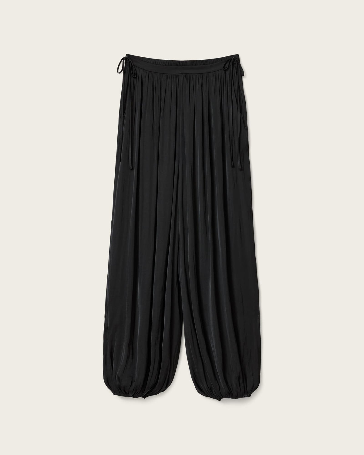 Eshe Loose Fit Satin Trousers Black