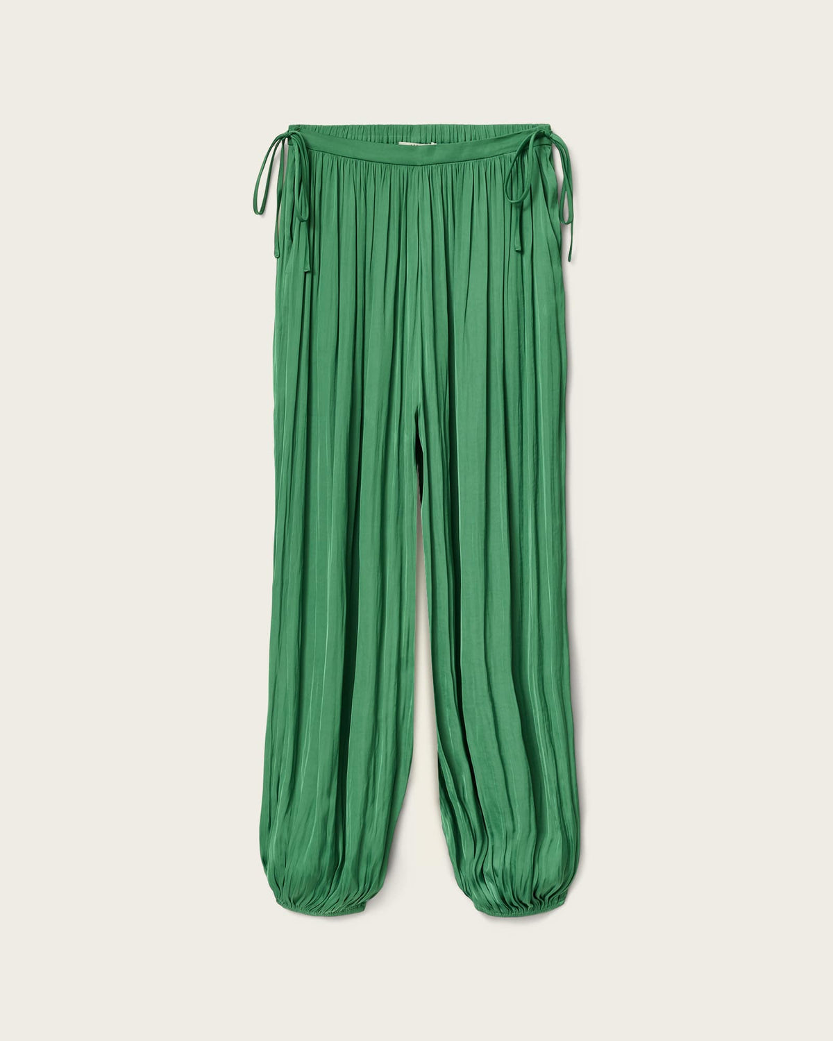 Eshe Loose Fit Satin Trousers APPLE GREEN