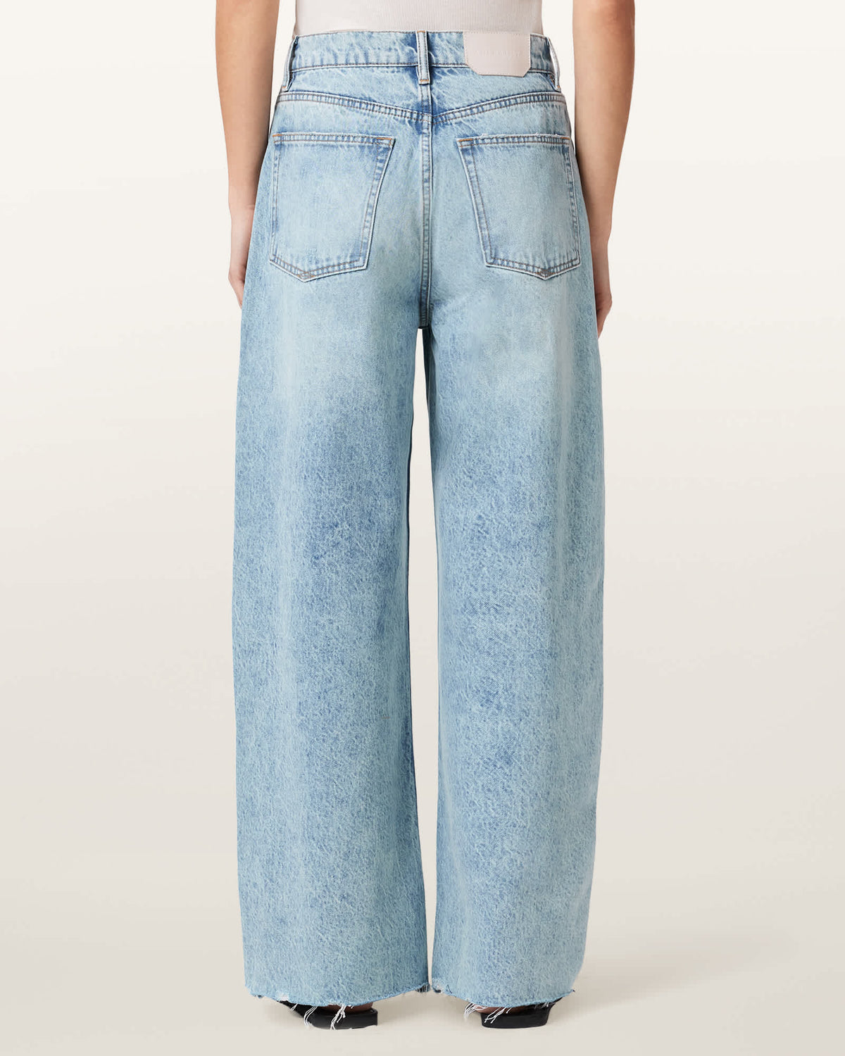 Aki Mid Rise Crossover Jeans DESTROY LIGHT BLUE