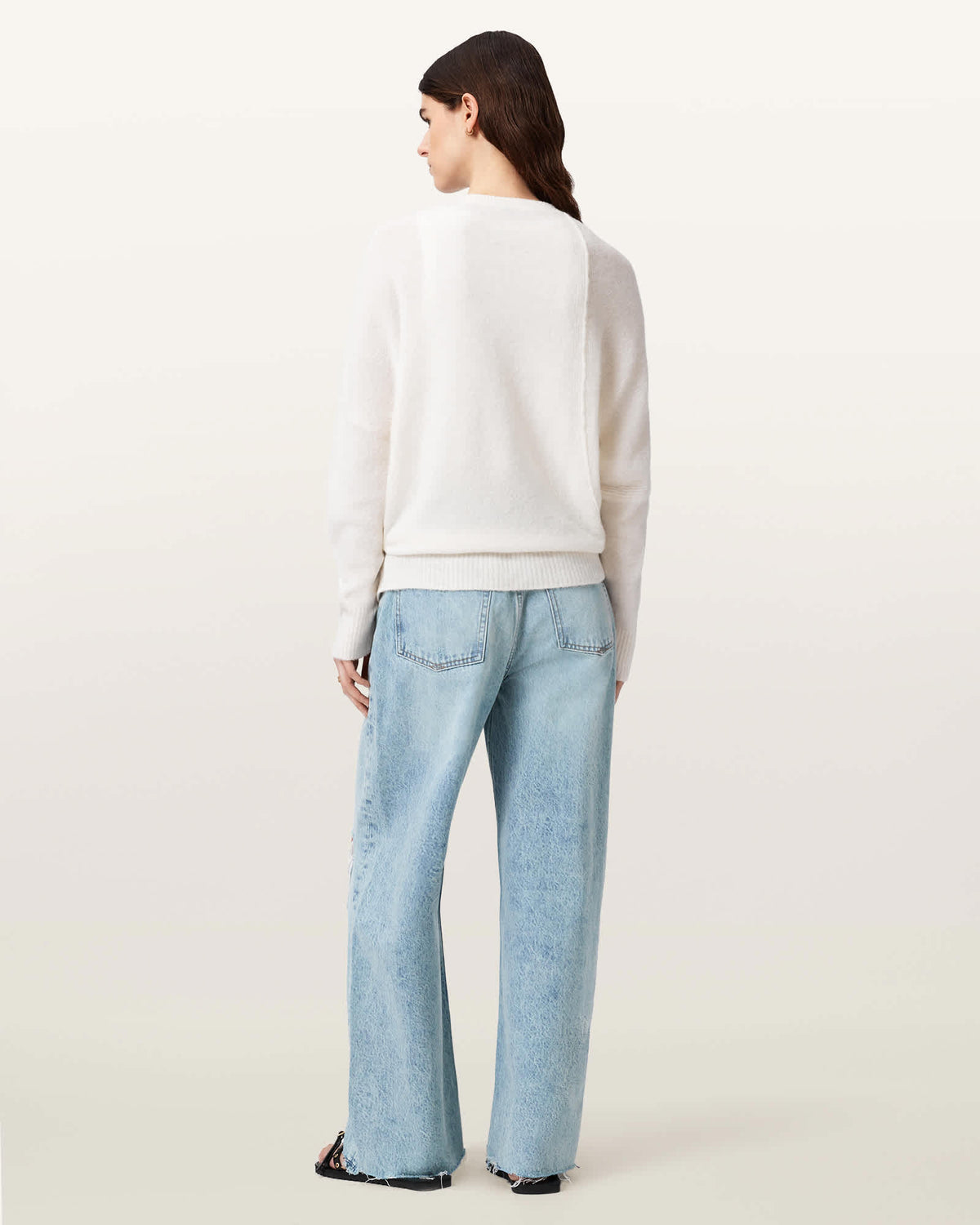 Aki Mid Rise Crossover Jeans DESTROY LIGHT BLUE