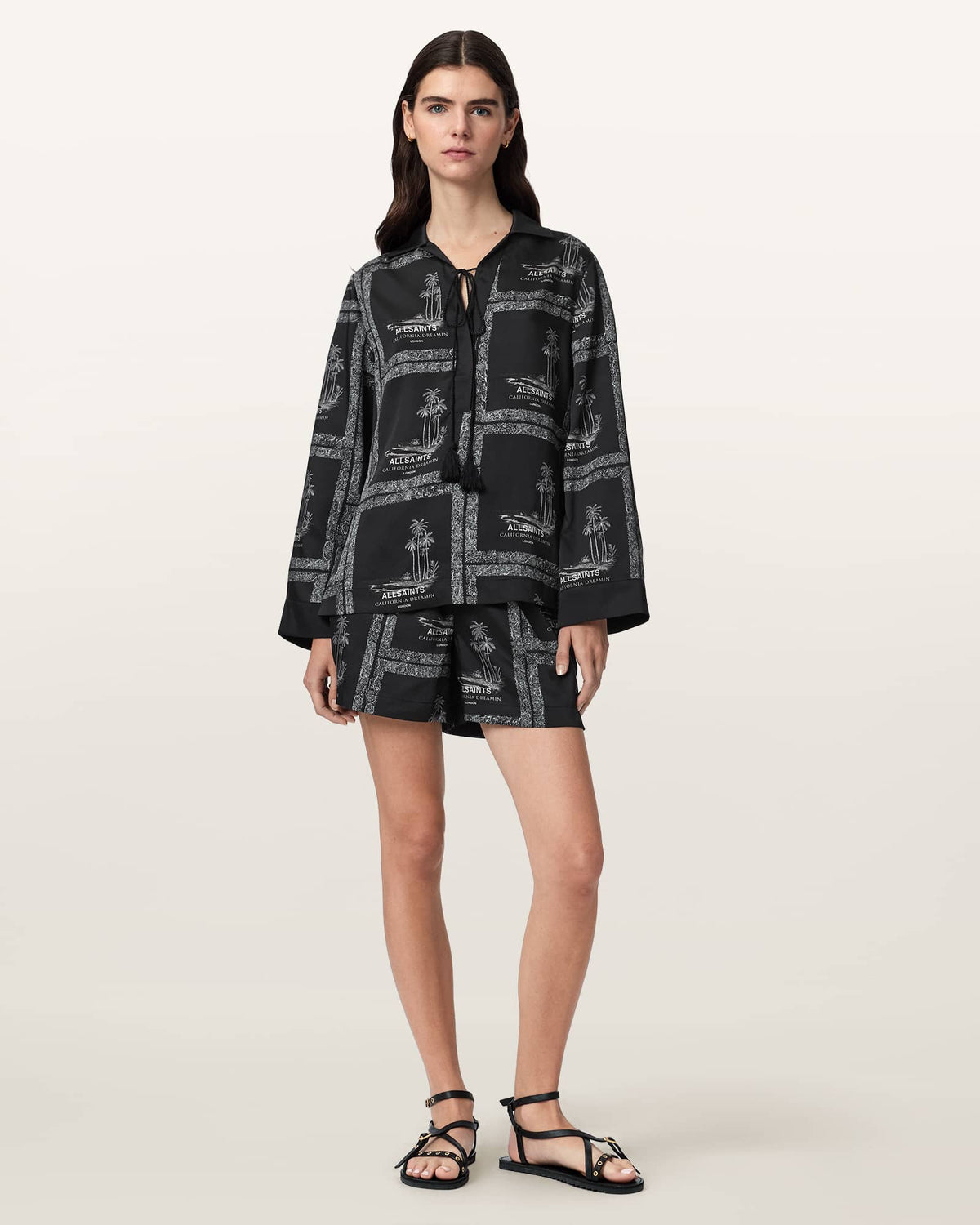 Lettie Lightweight High Waisted Shorts WAIMEA BLACK
