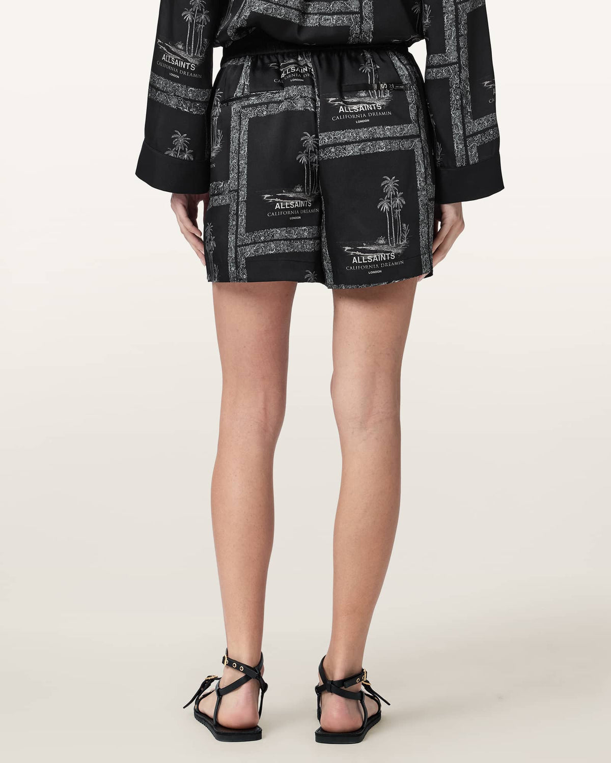 Lettie Lightweight High Waisted Shorts WAIMEA BLACK