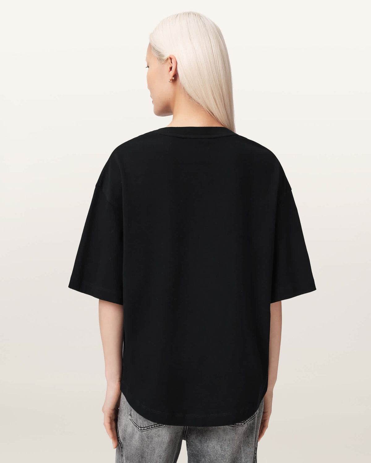 Icon Amelie Oversized Embellished T-Shirt Black